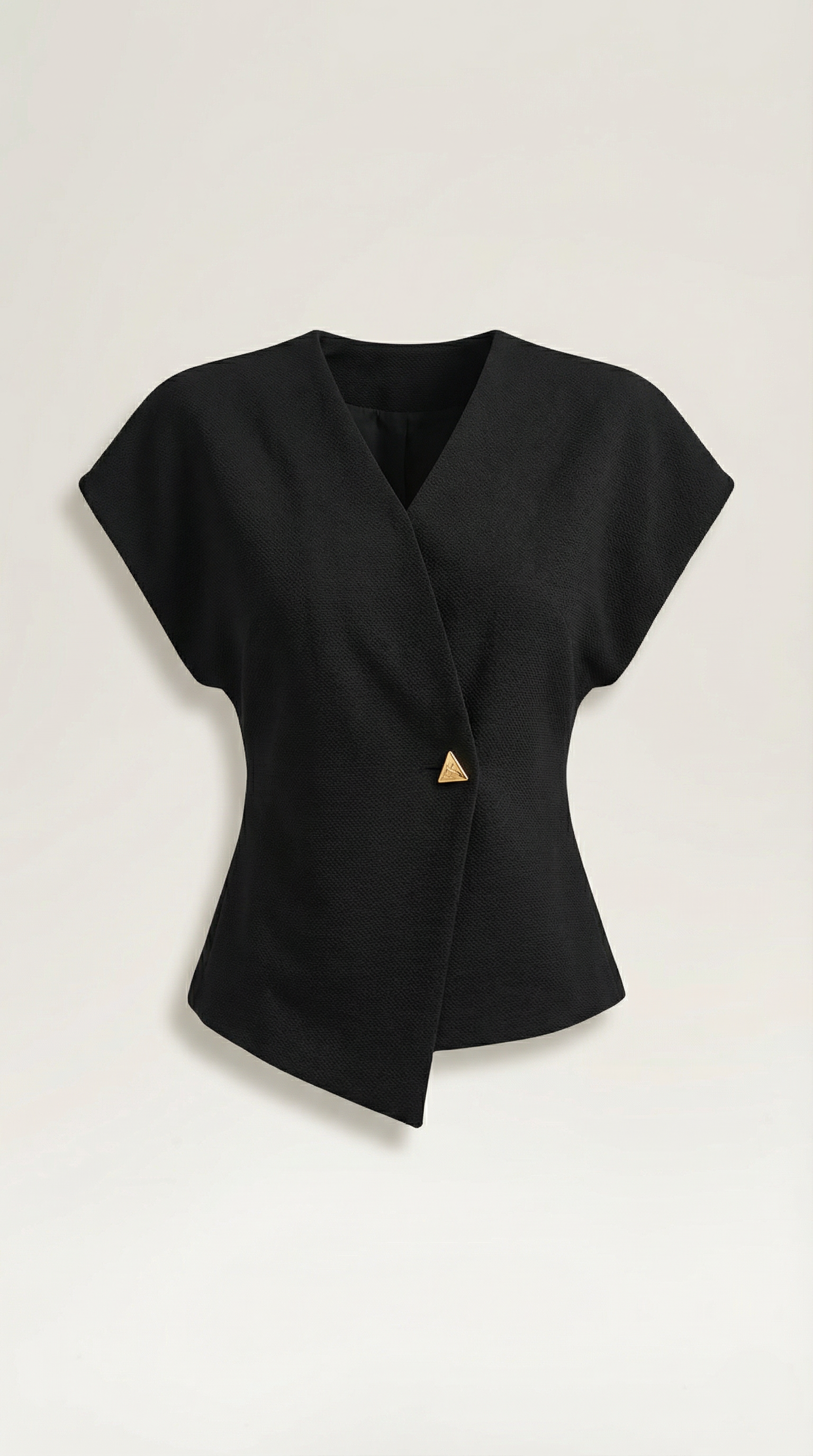 Blusa Donna Scollo a V Tessuto Strutturato Professionale