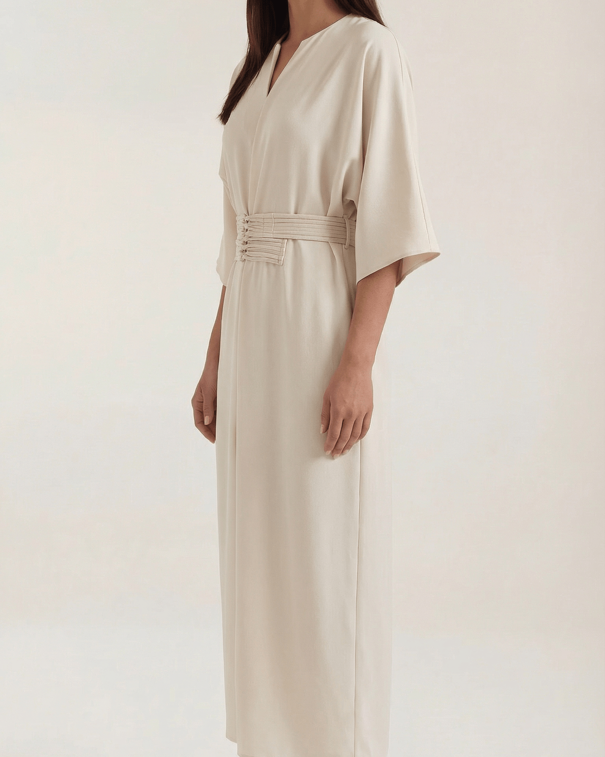 Aurazio Abito Lungo con Cintura da Donna