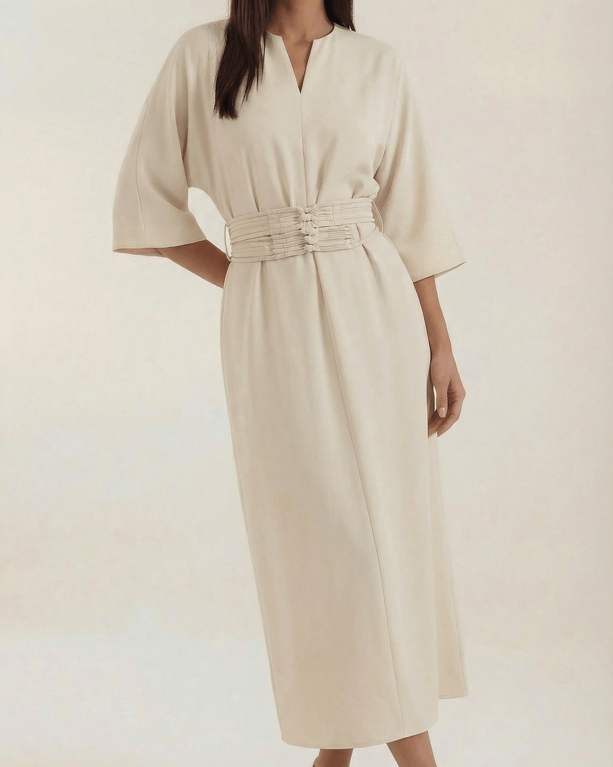 Aurazio Abito Lungo con Cintura da Donna