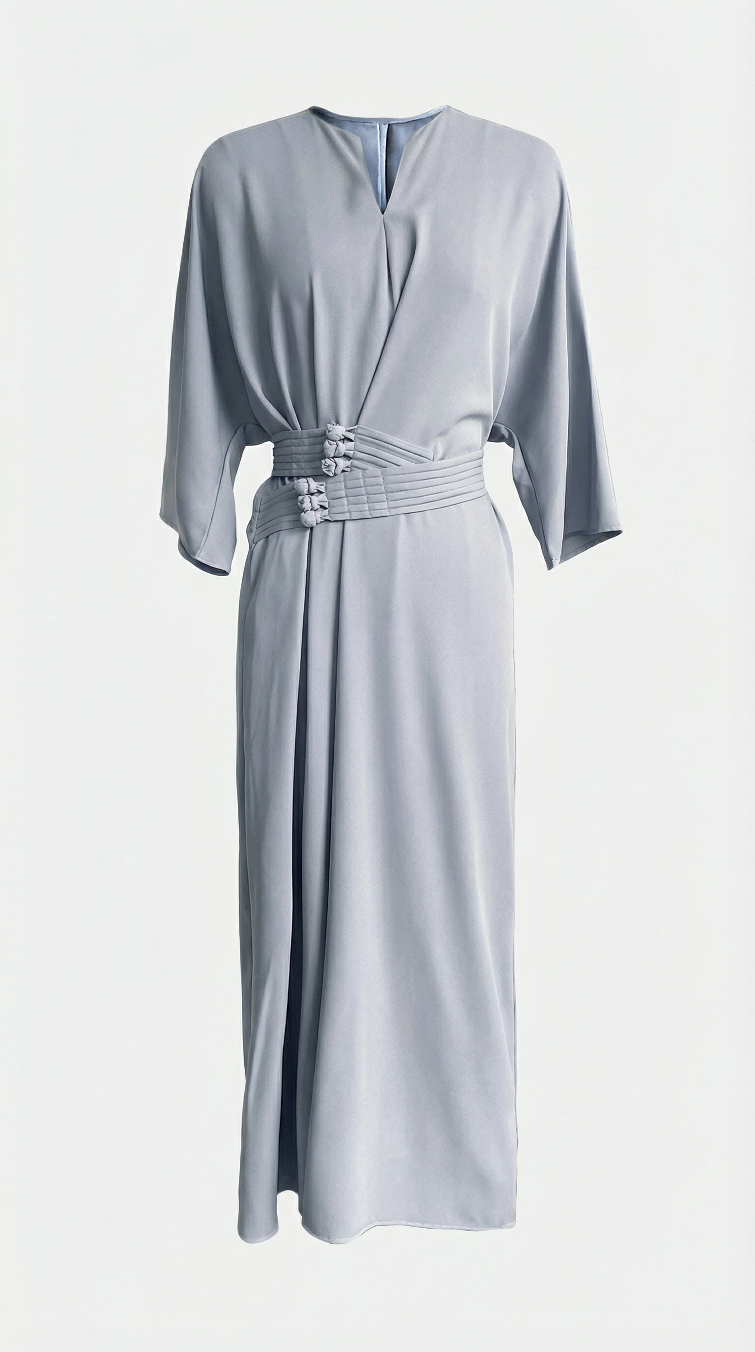 Abito Lungo Donna con Cintura Ruché Silhouette Tunica