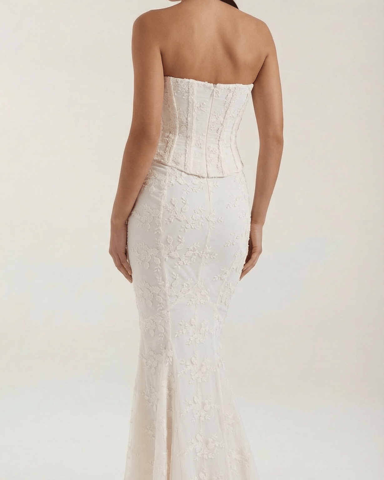 Aurazio Abito Lungo con Corsetto Pizzo per Donna