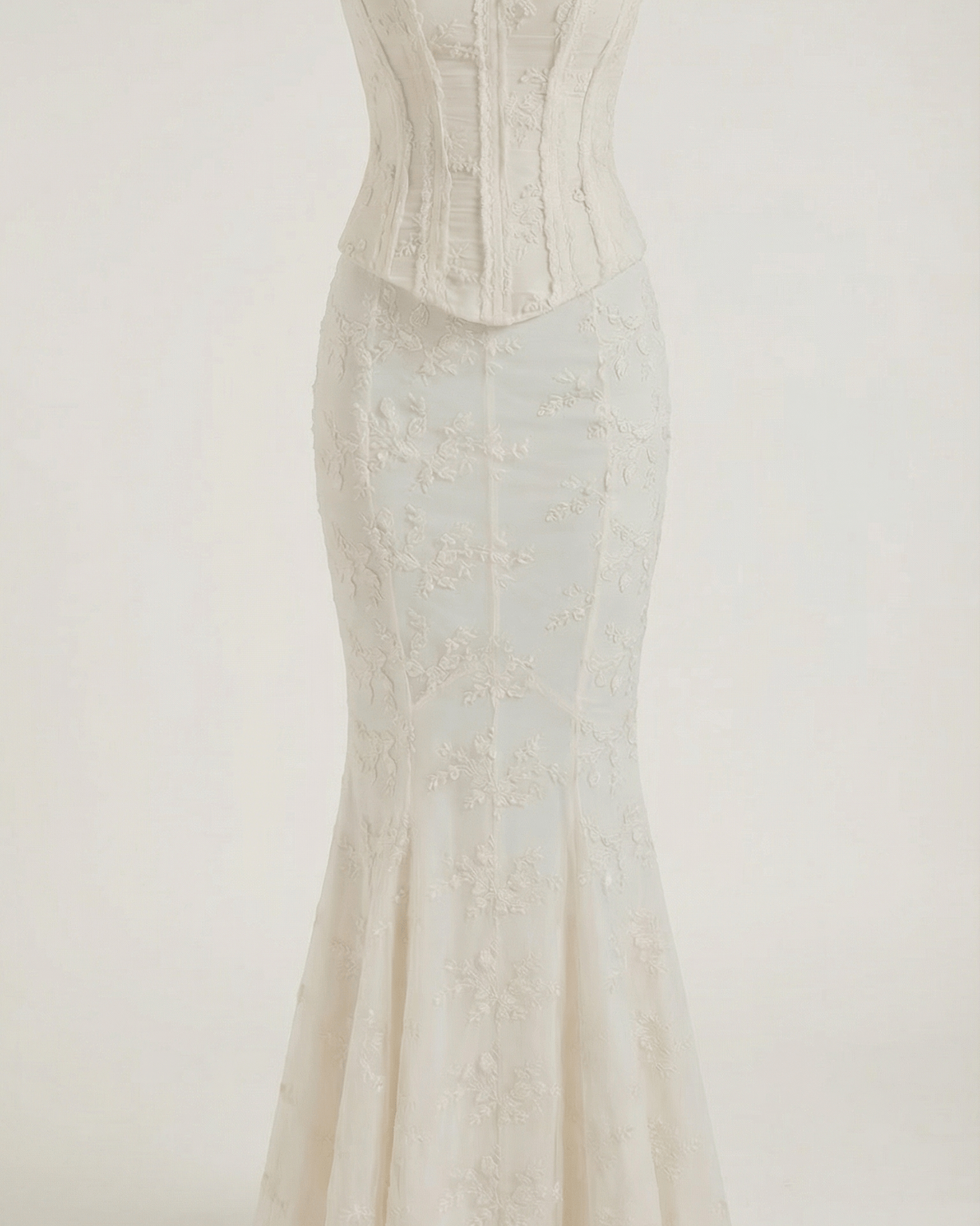 Aurazio Abito Lungo con Corsetto Pizzo per Donna