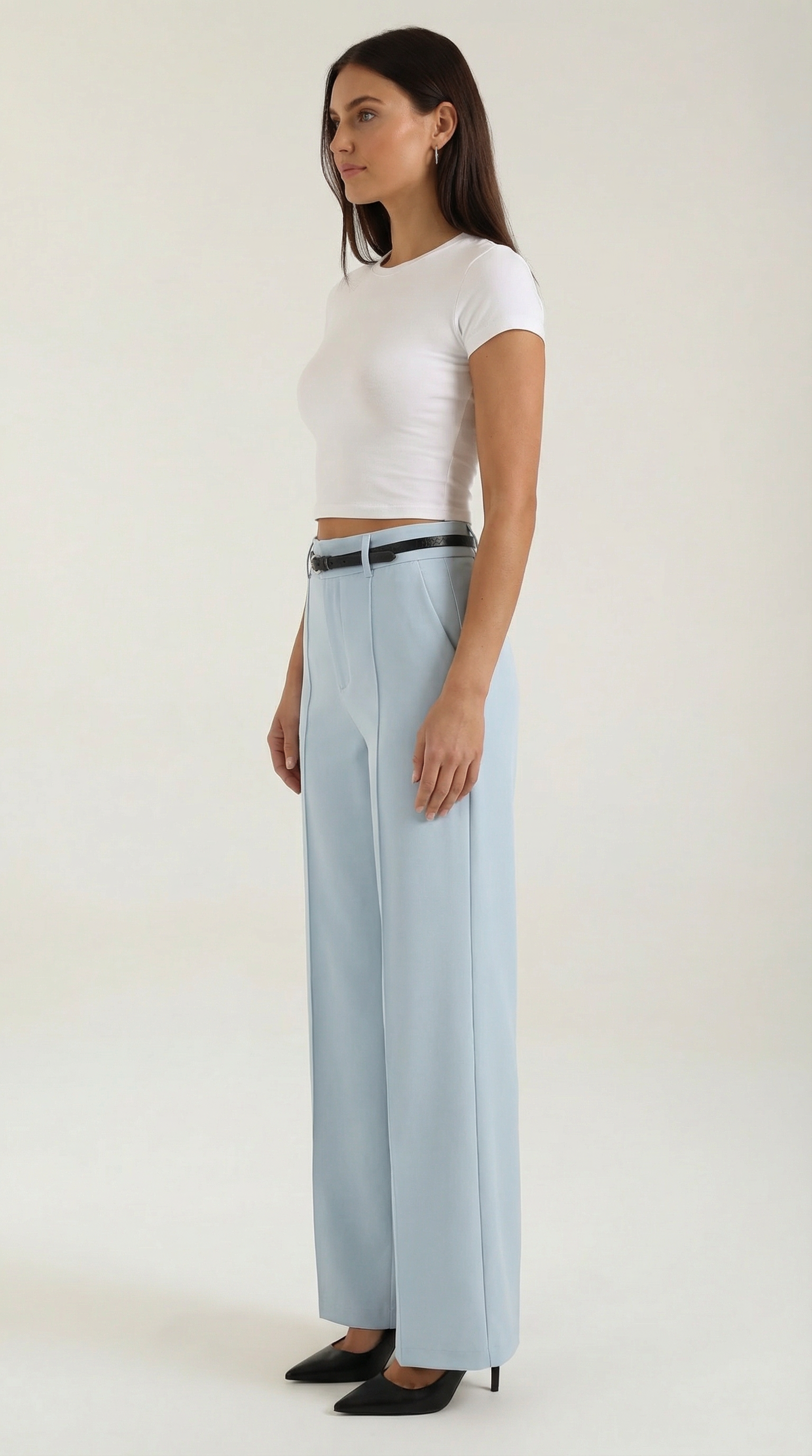 Pantaloni Donna a Gamba Larga Fluidi Eleganti Senza Tempo