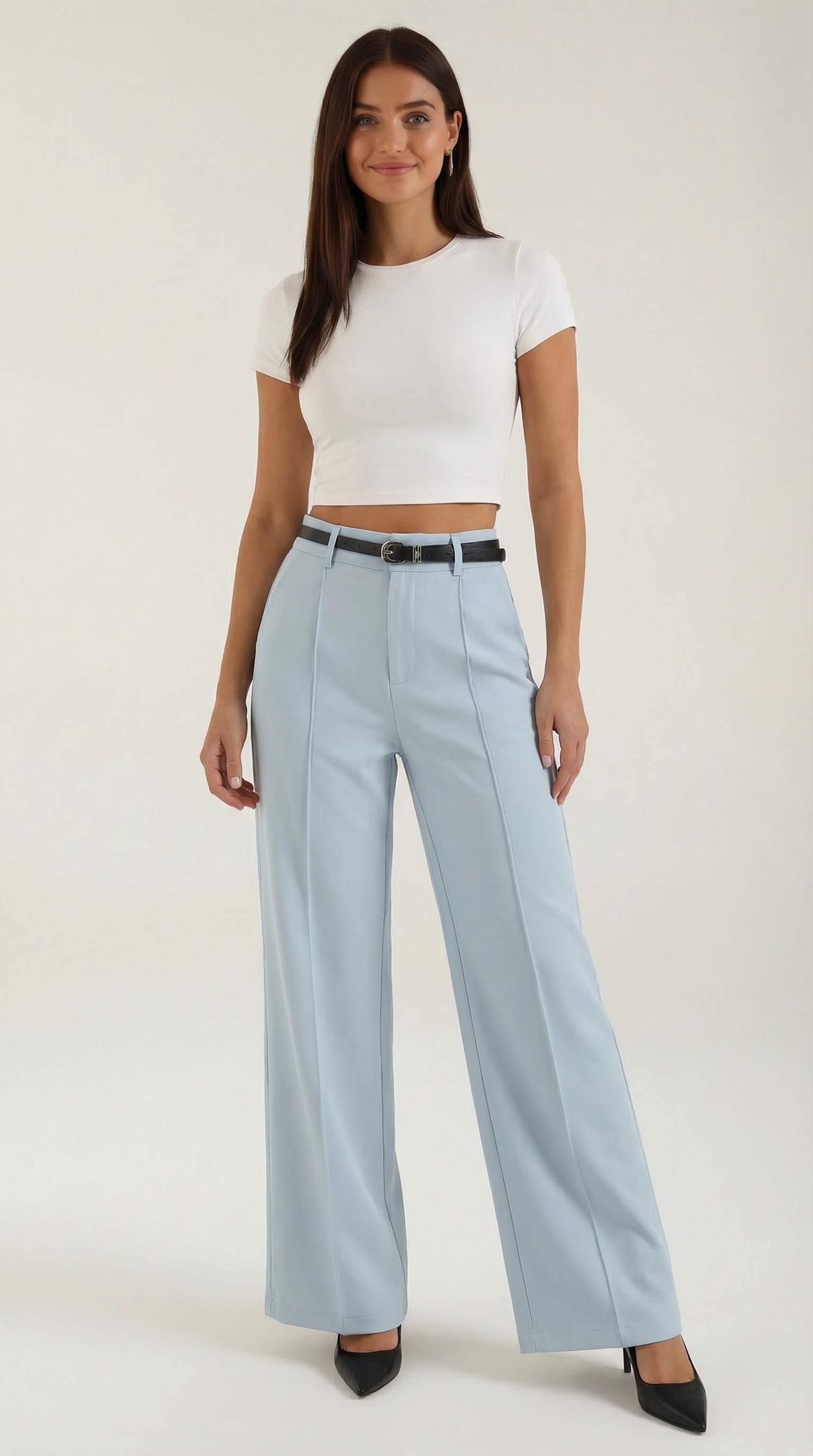 Pantaloni Donna a Gamba Larga Fluidi Eleganti Senza Tempo
