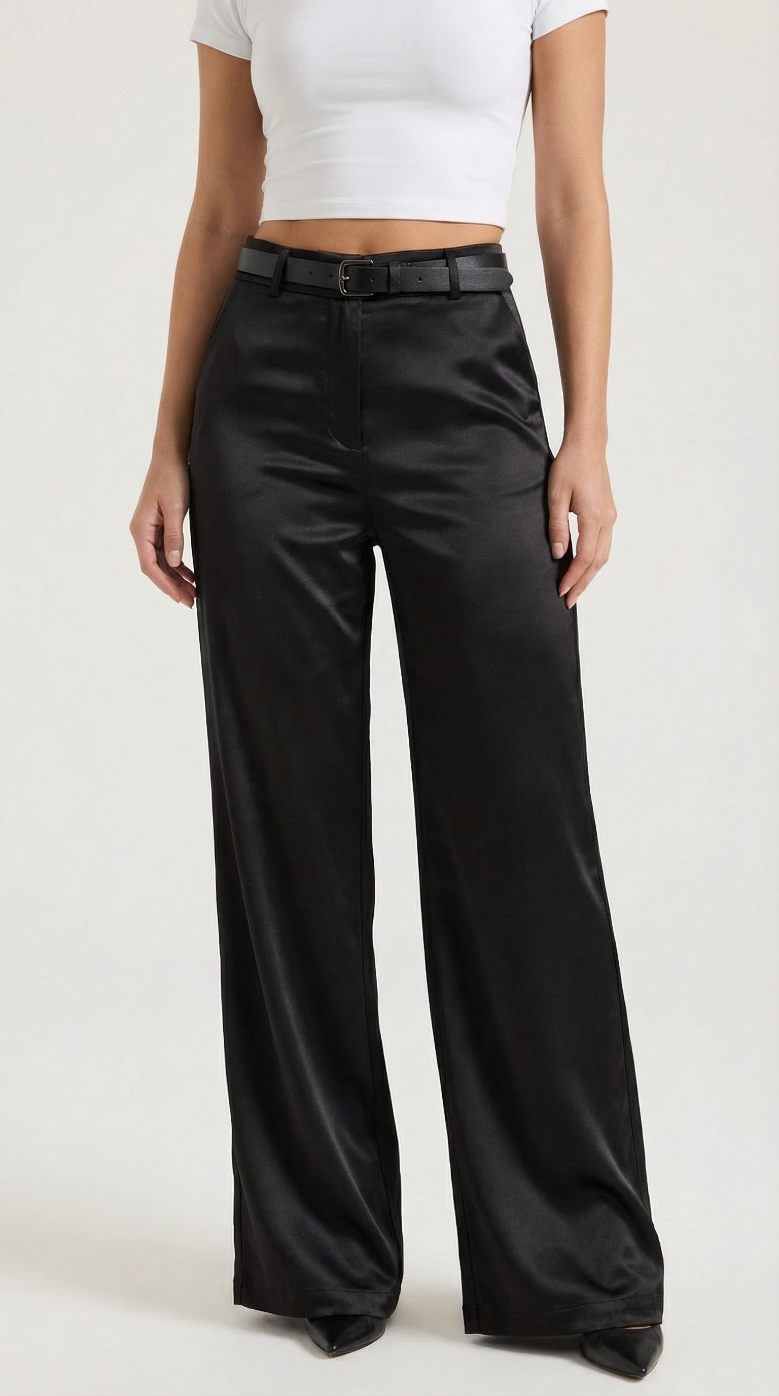 Pantaloni Donna a Gamba Larga Fluidi Eleganti Senza Tempo