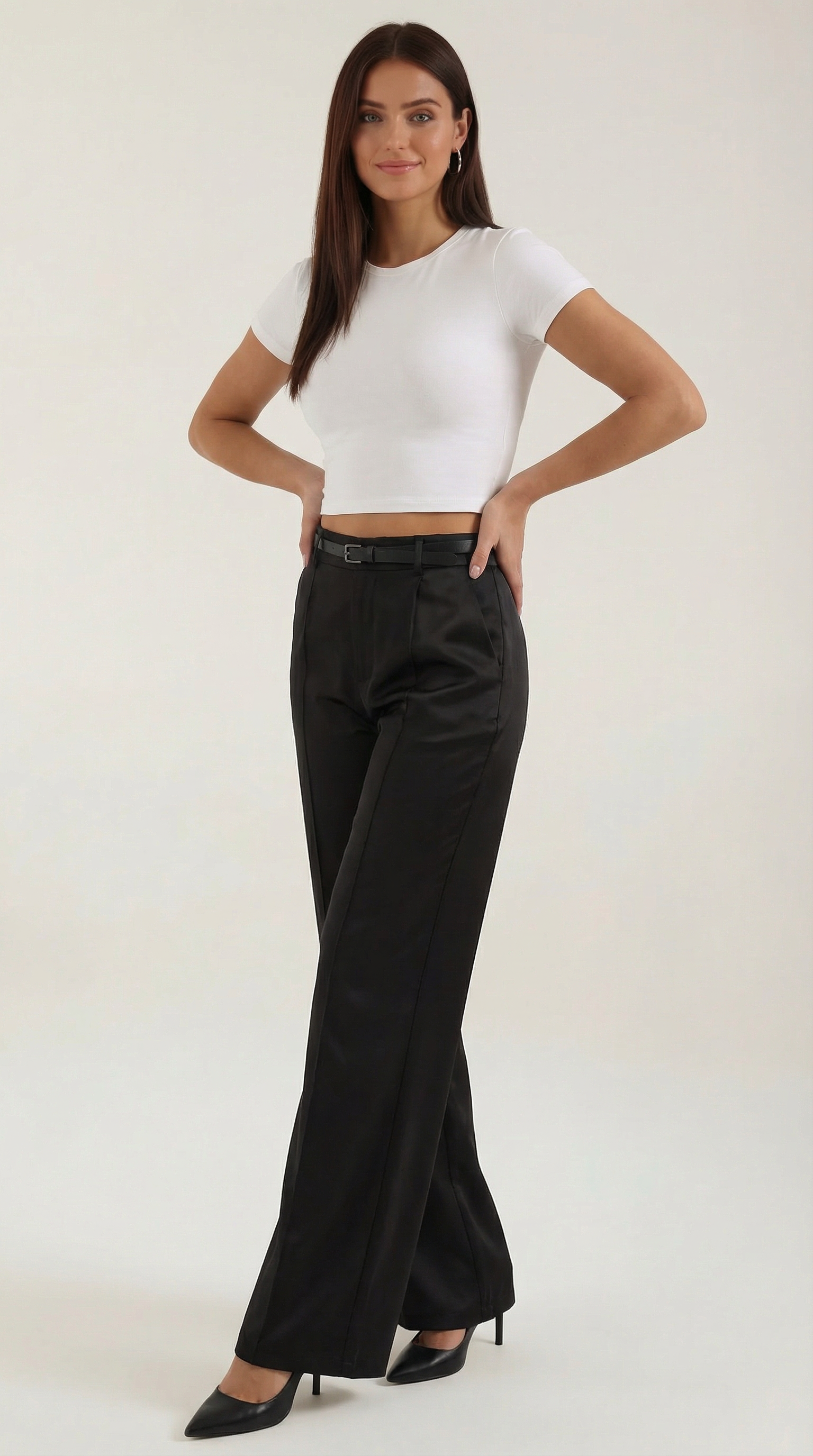 Pantaloni Donna a Gamba Larga Fluidi Eleganti Senza Tempo