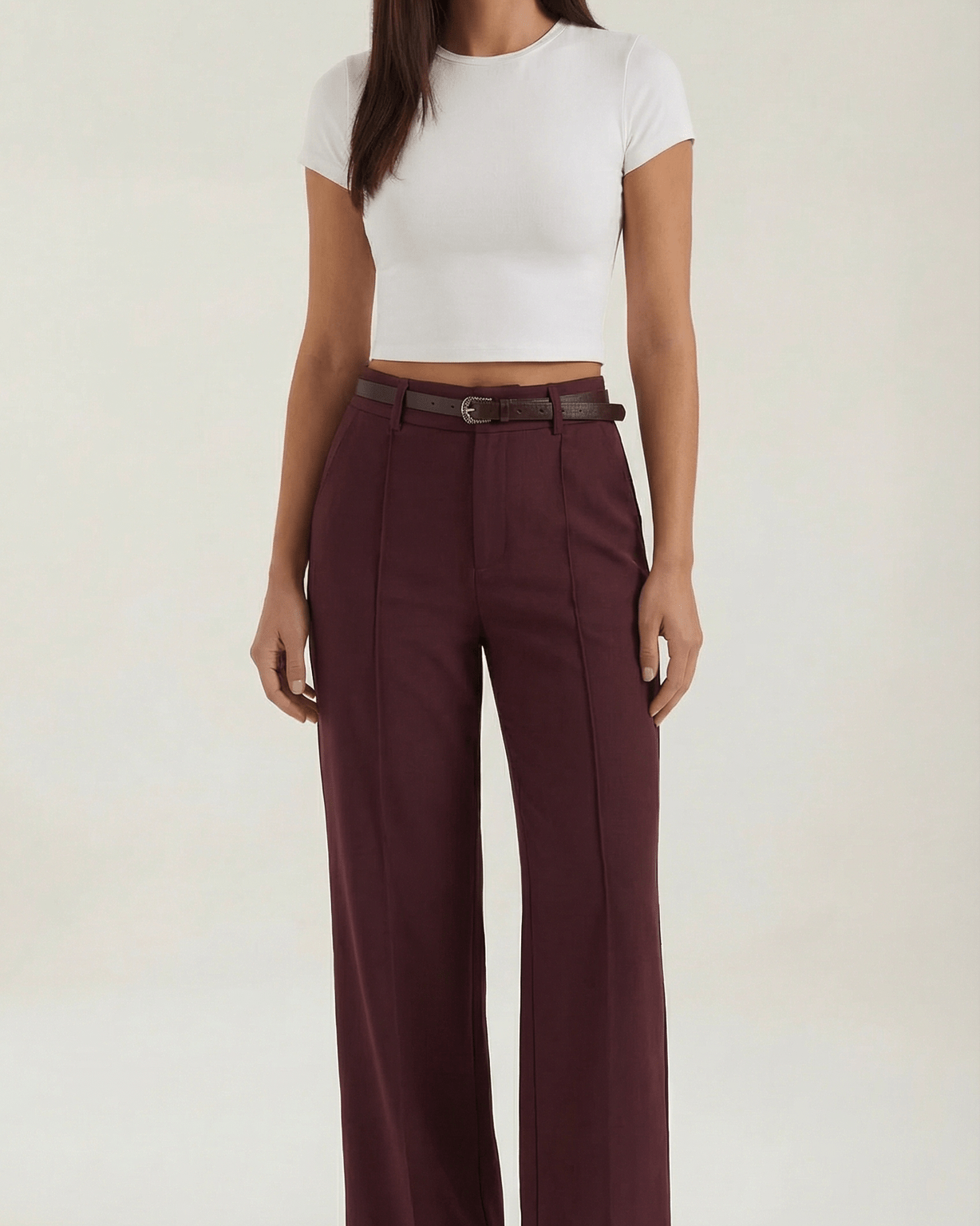 Aurazio Pantaloni a Gamba Larga da Donna