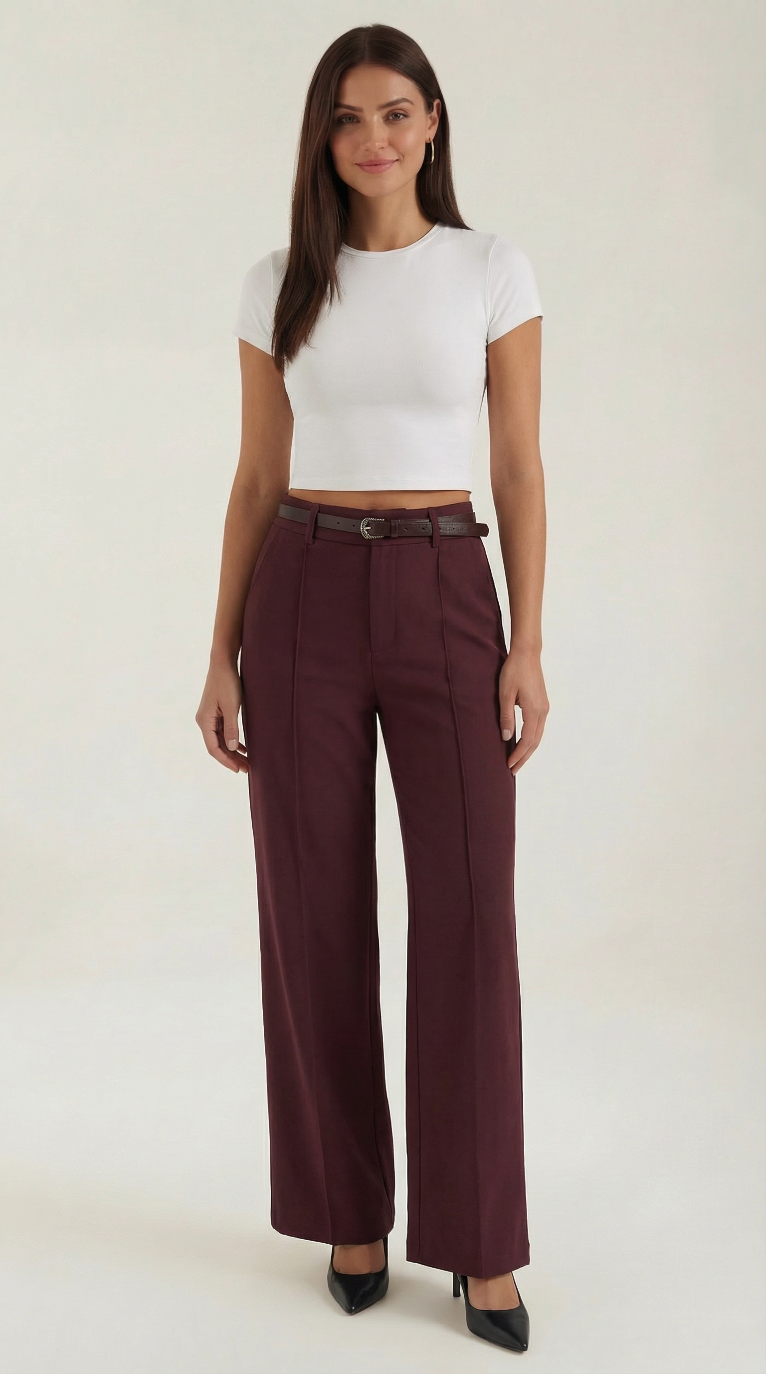 Pantaloni Donna a Gamba Larga Fluidi Eleganti Senza Tempo