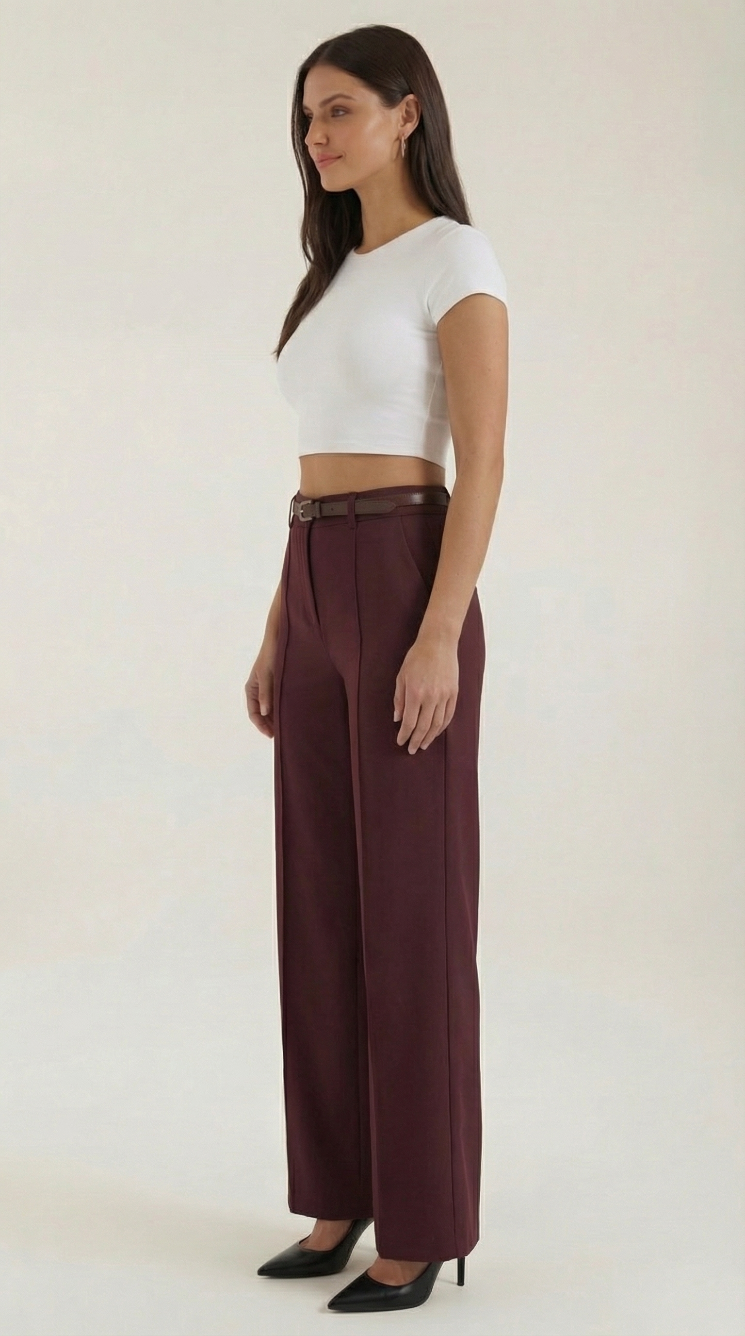 Pantaloni Donna a Gamba Larga Fluidi Eleganti Senza Tempo