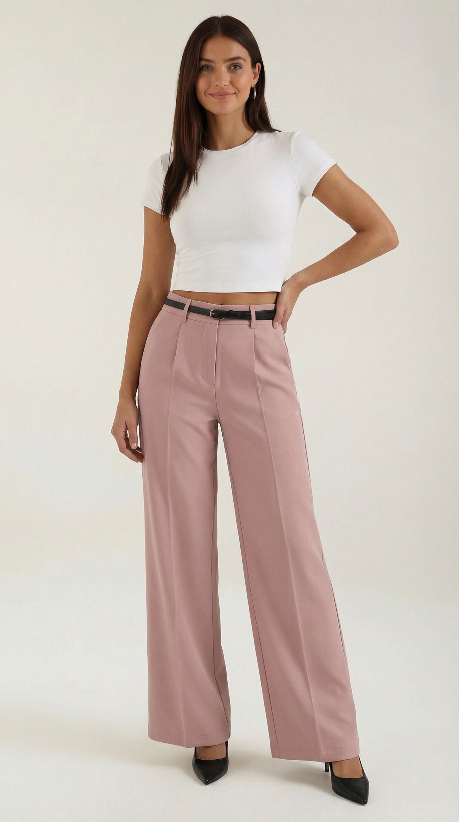 Pantaloni Donna a Gamba Larga Fluidi Eleganti Senza Tempo