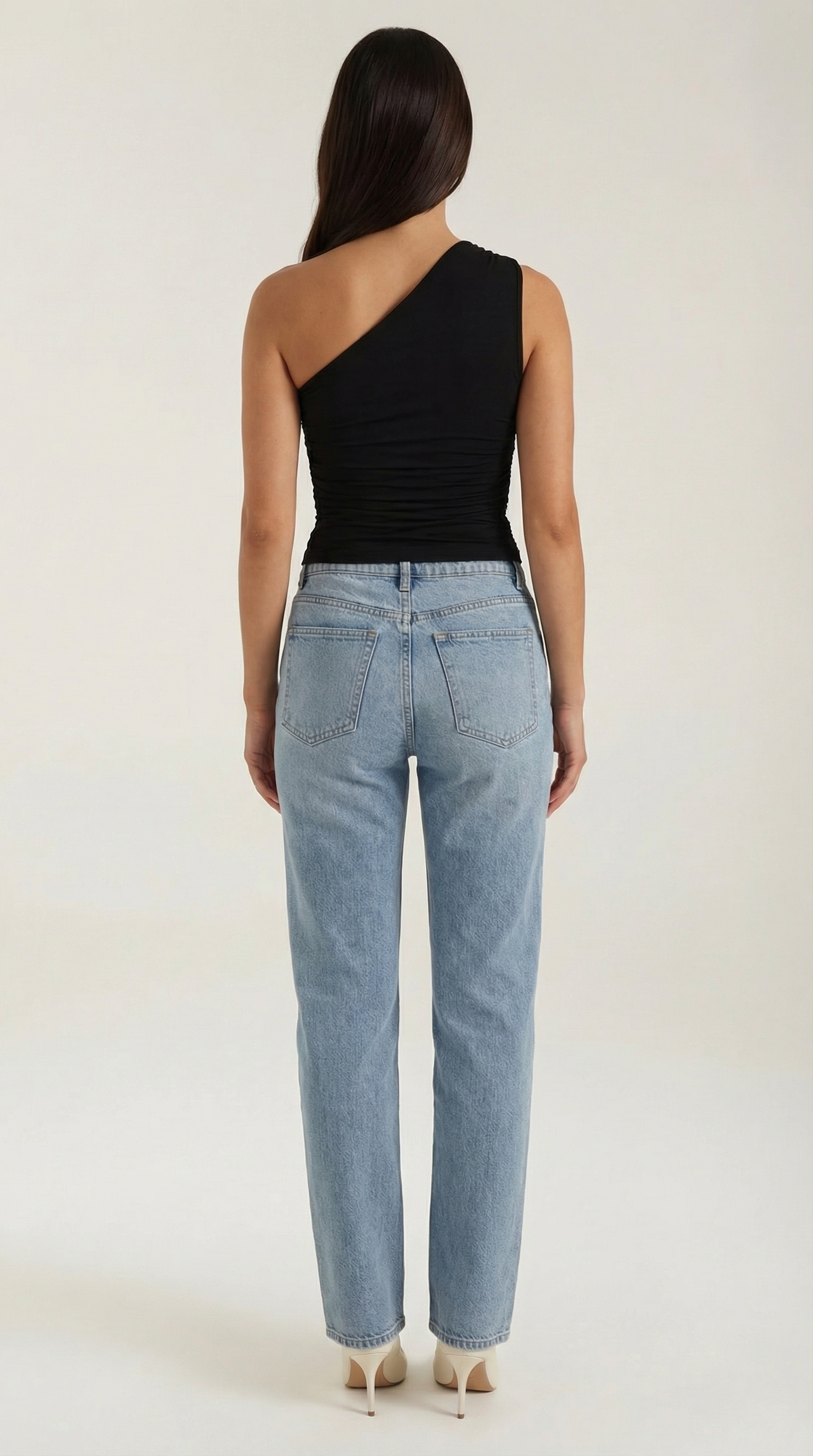Top Donna Monospalla Elasticizzato Aderente Seconda Pelle
