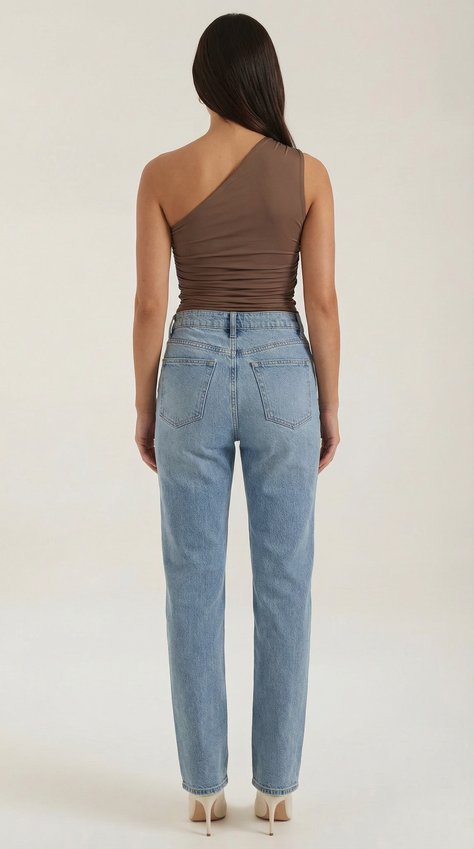 Top Donna Monospalla Elasticizzato Aderente Seconda Pelle