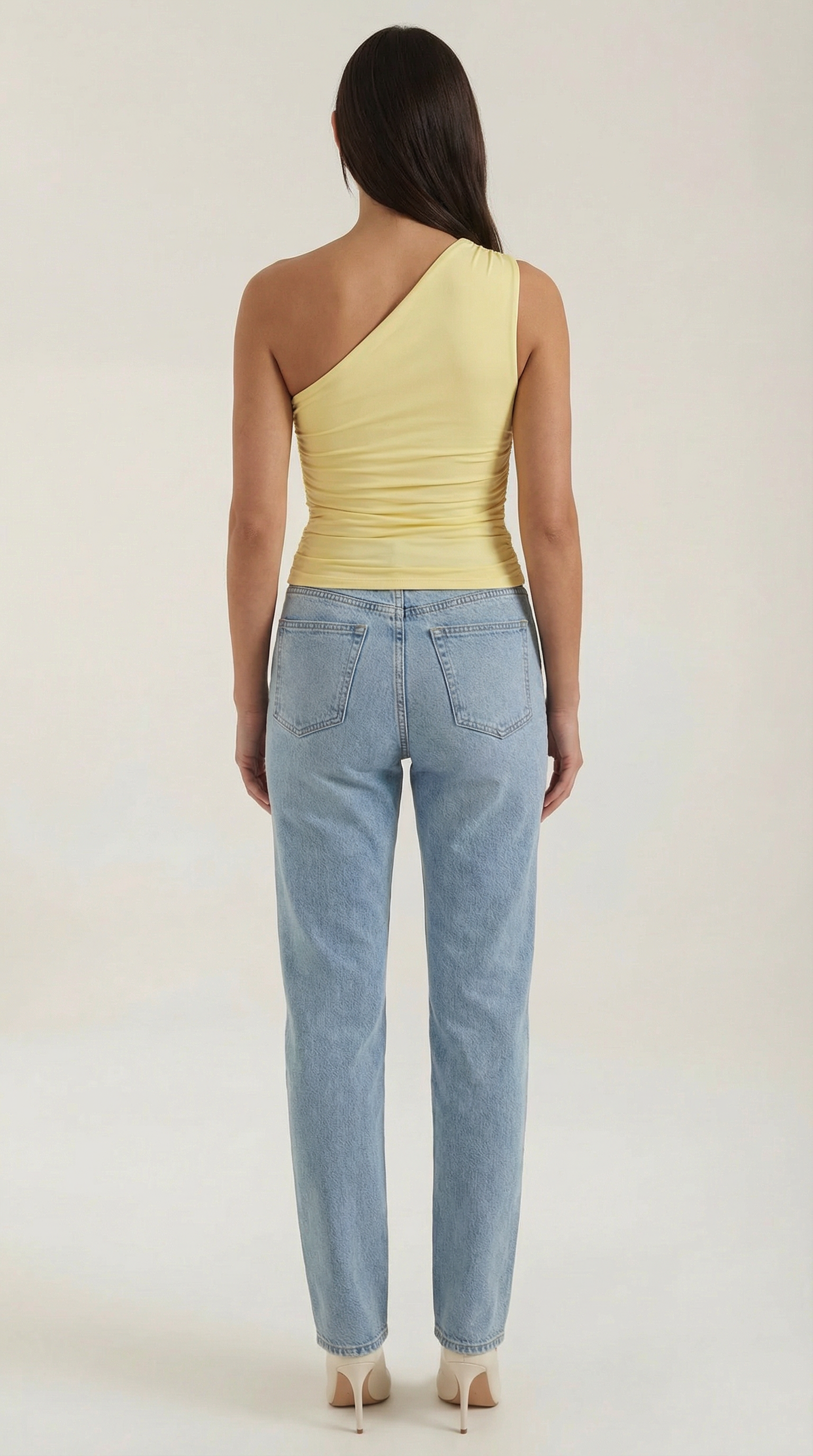 Top Donna Monospalla Elasticizzato Aderente Seconda Pelle