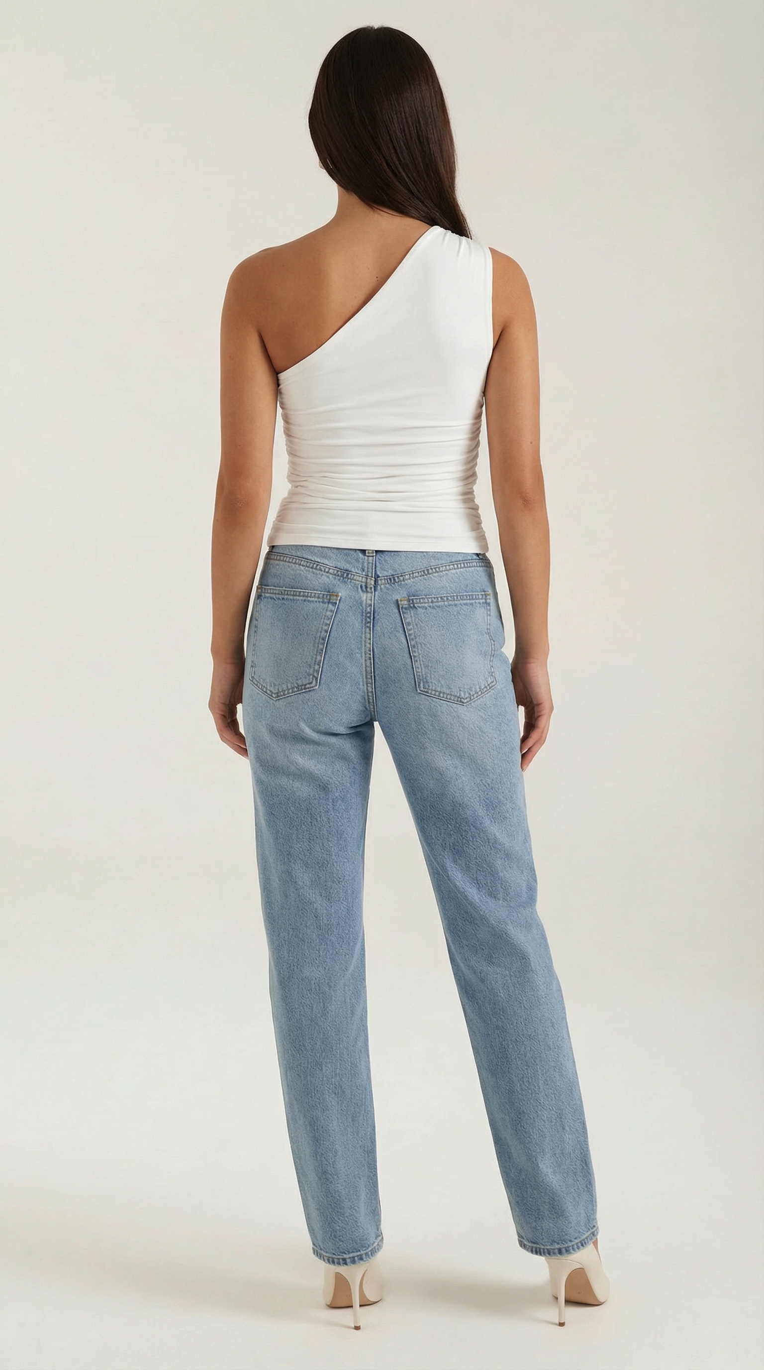 Top Donna Monospalla Elasticizzato Aderente Seconda Pelle