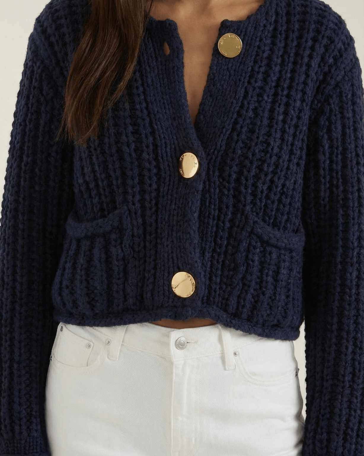 Aurazio Cardigan in Maglia Bottonata per Donna