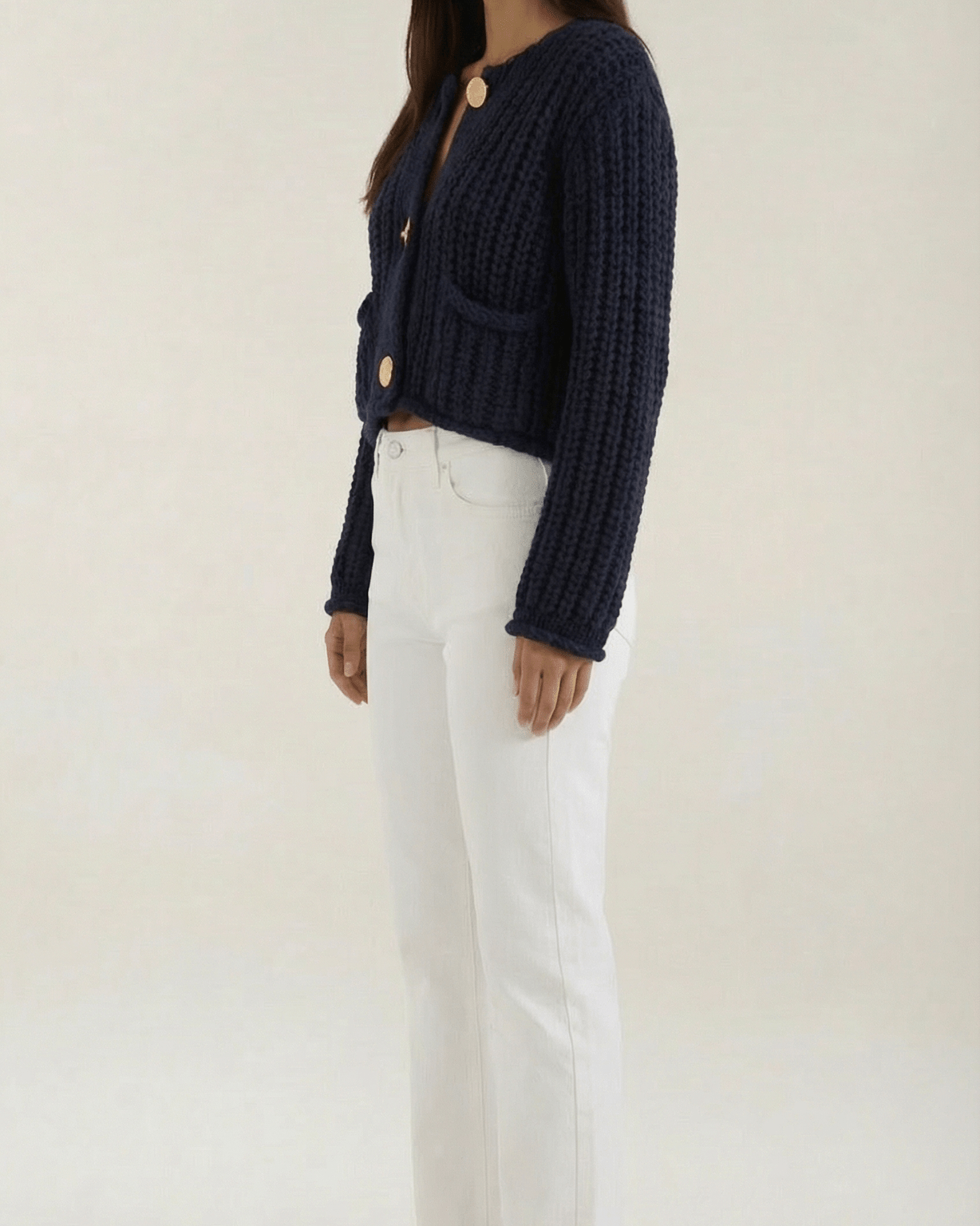 Aurazio Cardigan in Maglia Bottonata per Donna