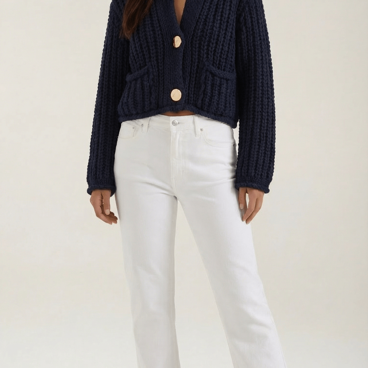 Aurazio Cardigan in Maglia Bottonata per Donna