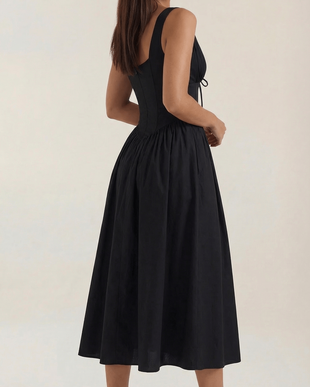 Aurazio Vestito Midi Con Scollo a V per Donna