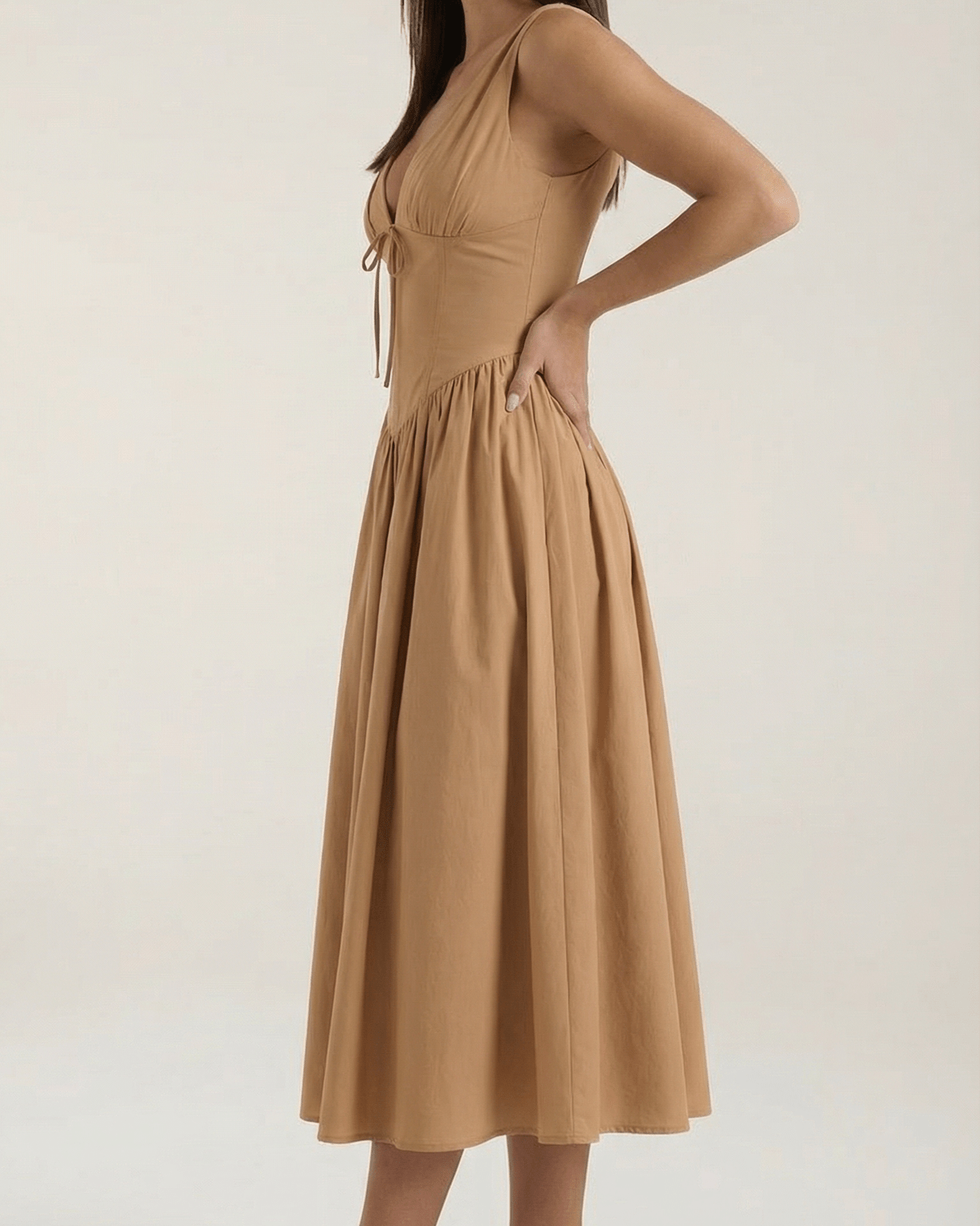 Aurazio Vestito Midi Con Scollo a V per Donna