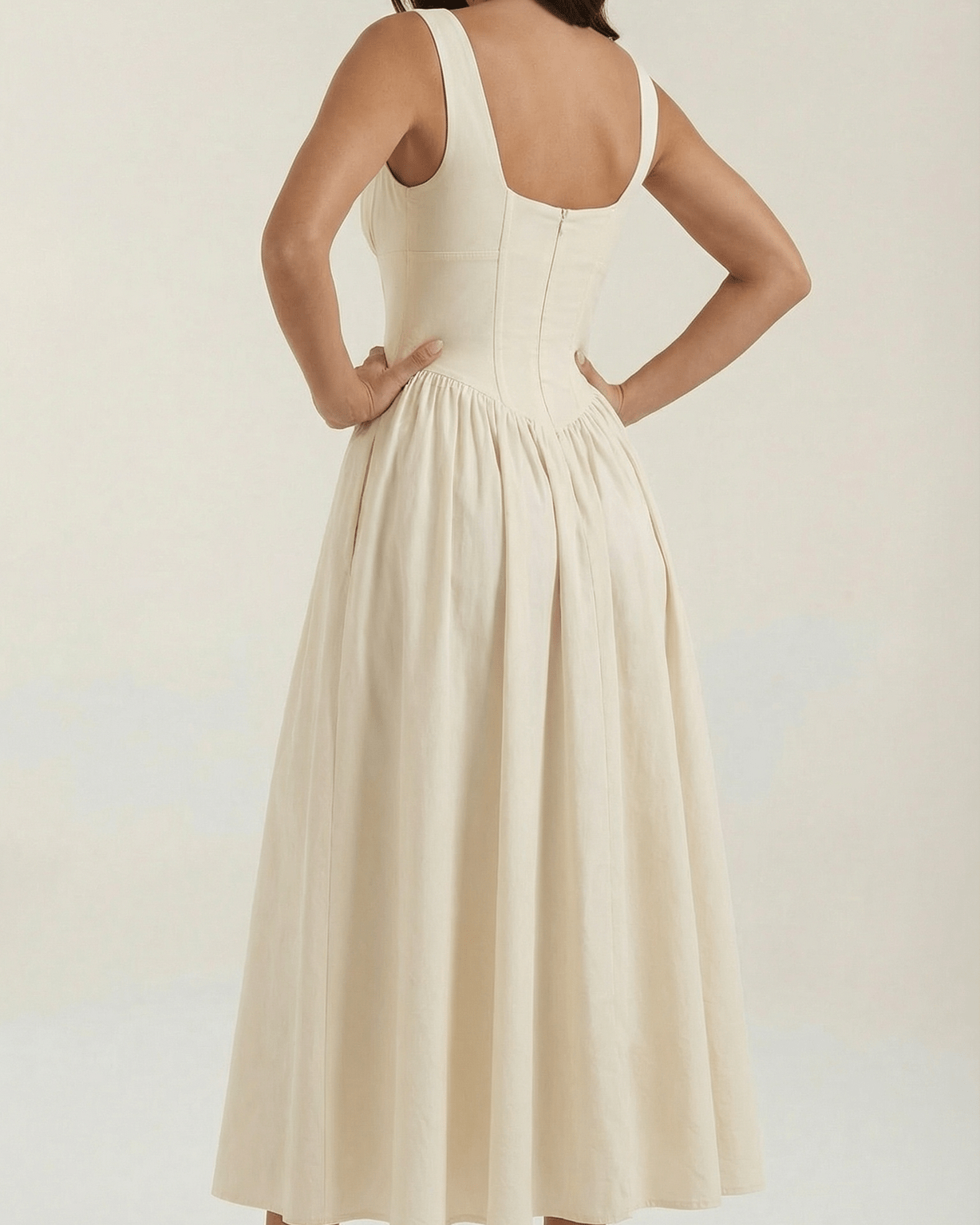 Aurazio Vestito Midi Con Scollo a V per Donna