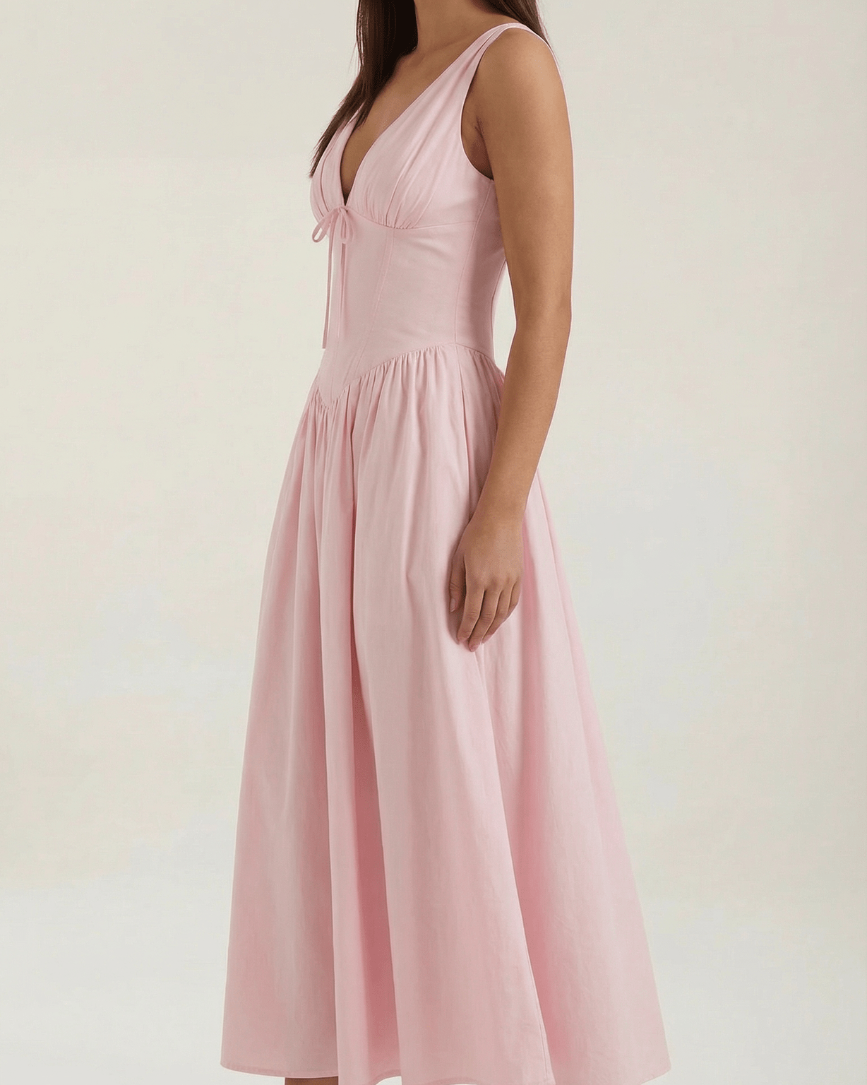 Aurazio Vestito Midi Con Scollo a V per Donna