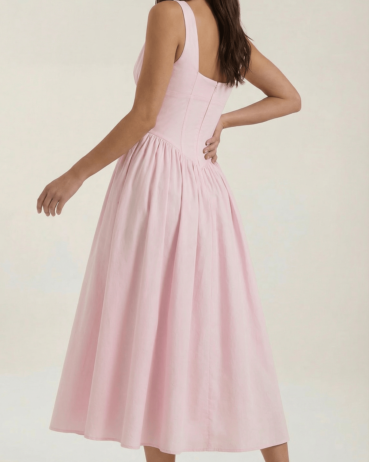 Aurazio Vestito Midi Con Scollo a V per Donna