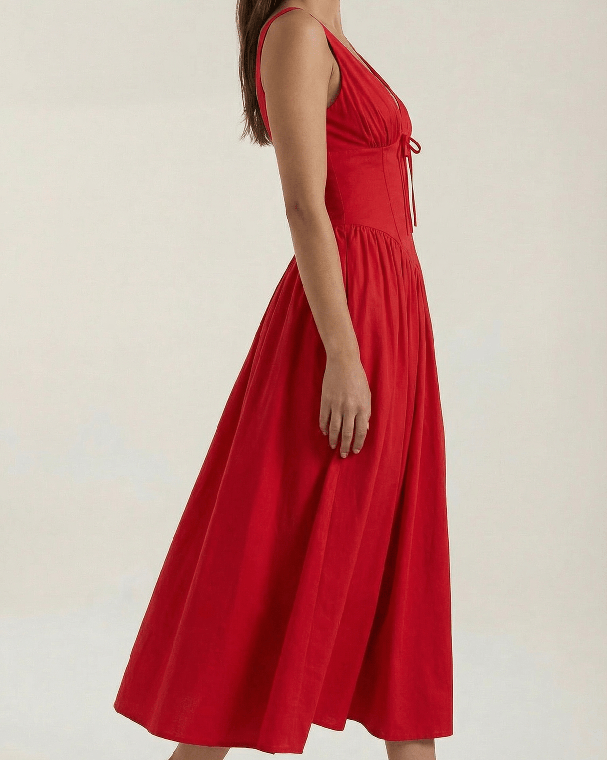 Aurazio Vestito Midi Con Scollo a V per Donna