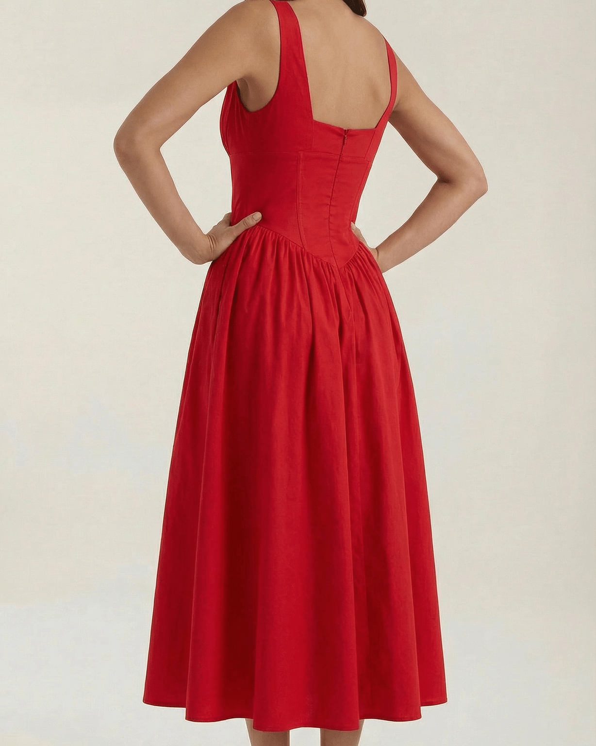 Aurazio Vestito Midi Con Scollo a V per Donna