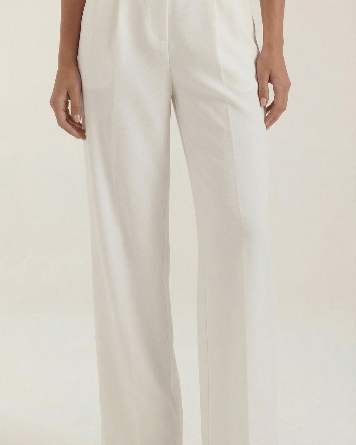 Aurazio Pantaloni a Vita Alta Dritti da Donna