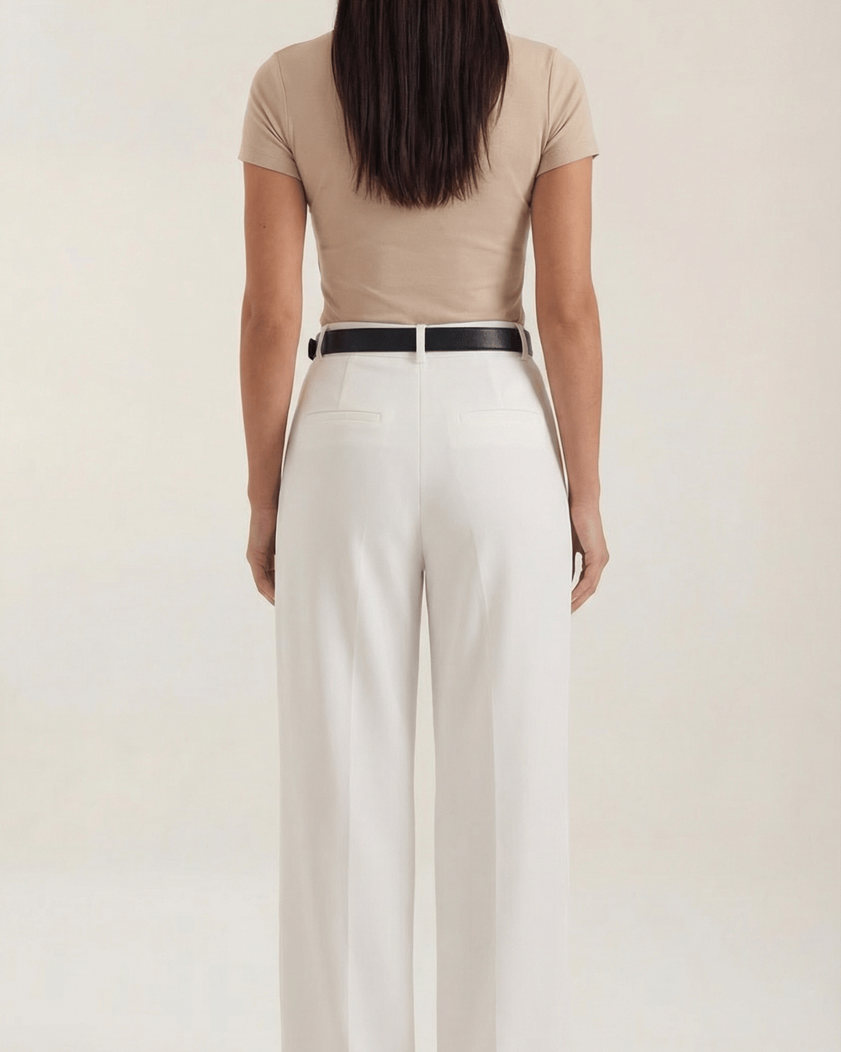 Aurazio Pantaloni a Vita Alta Dritti da Donna