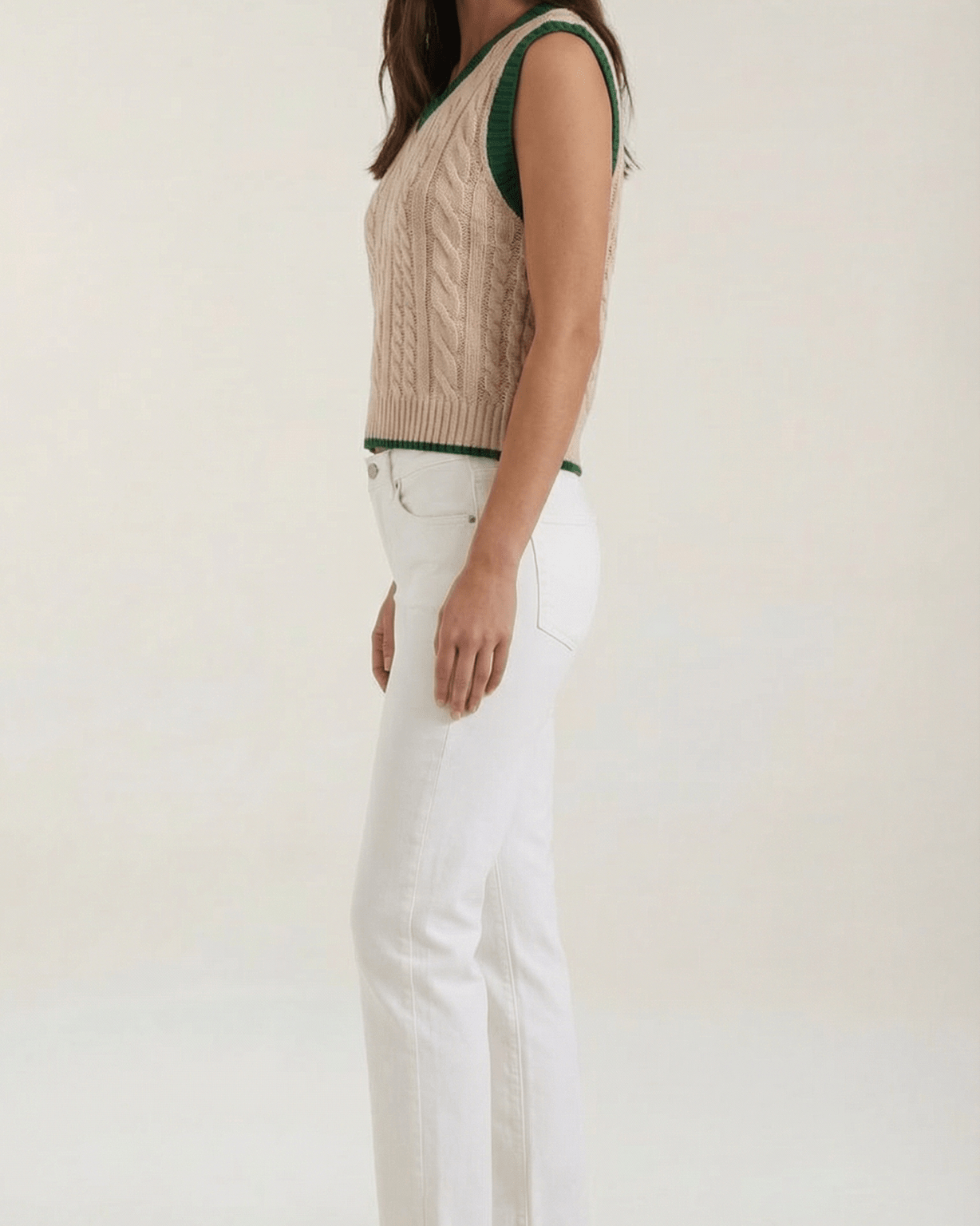 Aurazio Gilet a Coste in Maglia da donna