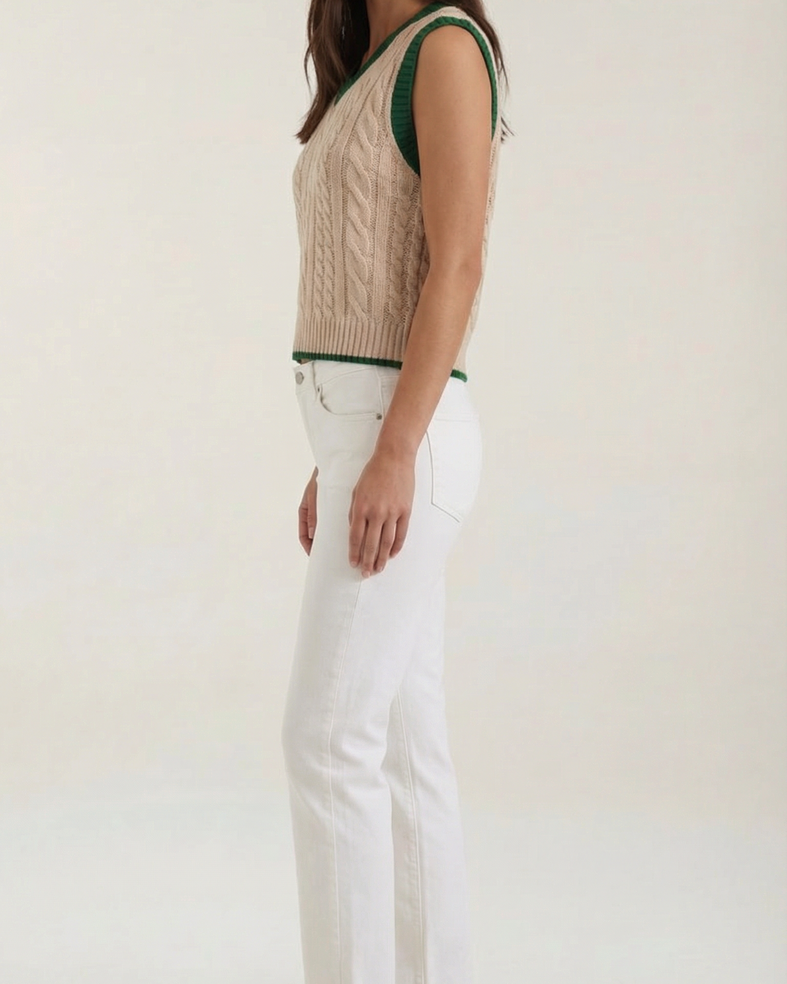 Aurazio Gilet a Coste in Maglia da donna