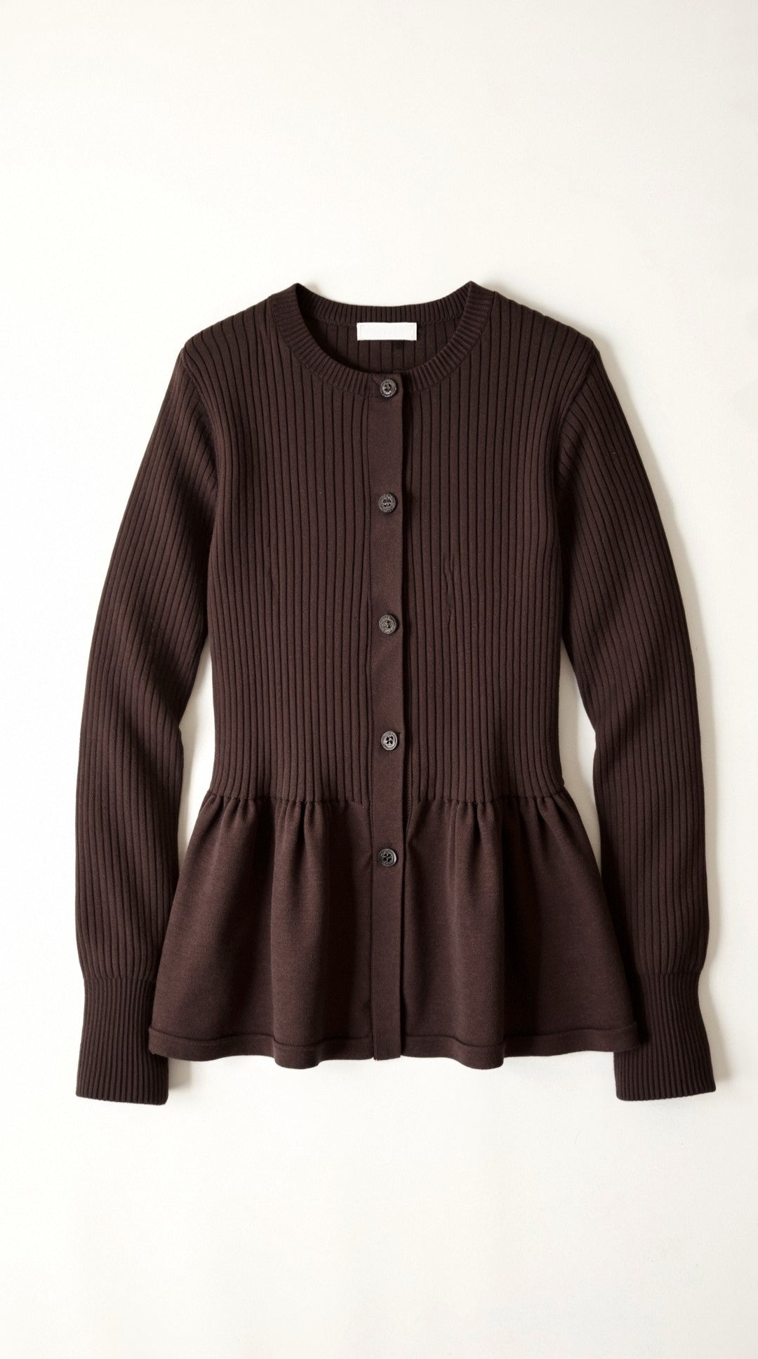 Aurazio Cardigan con Bottoni a Peplo da Donna