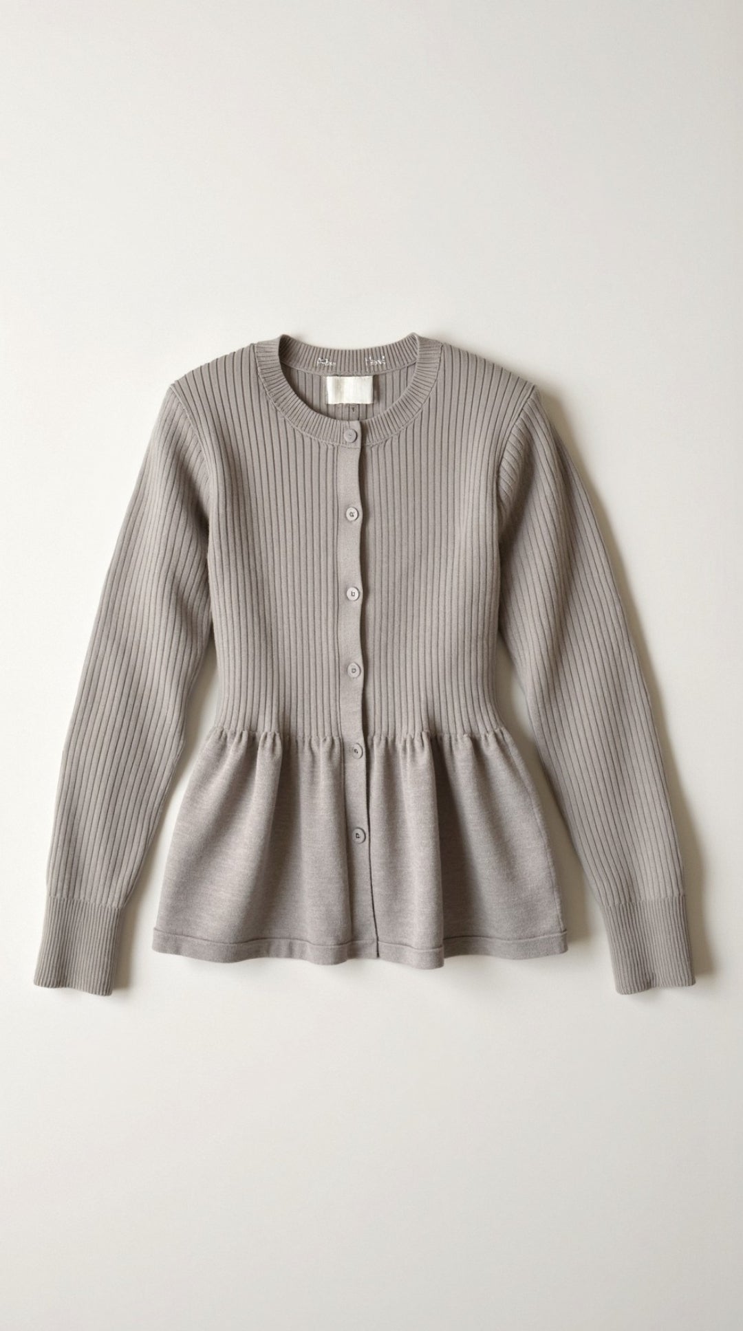 Aurazio Cardigan con Bottoni a Peplo da Donna