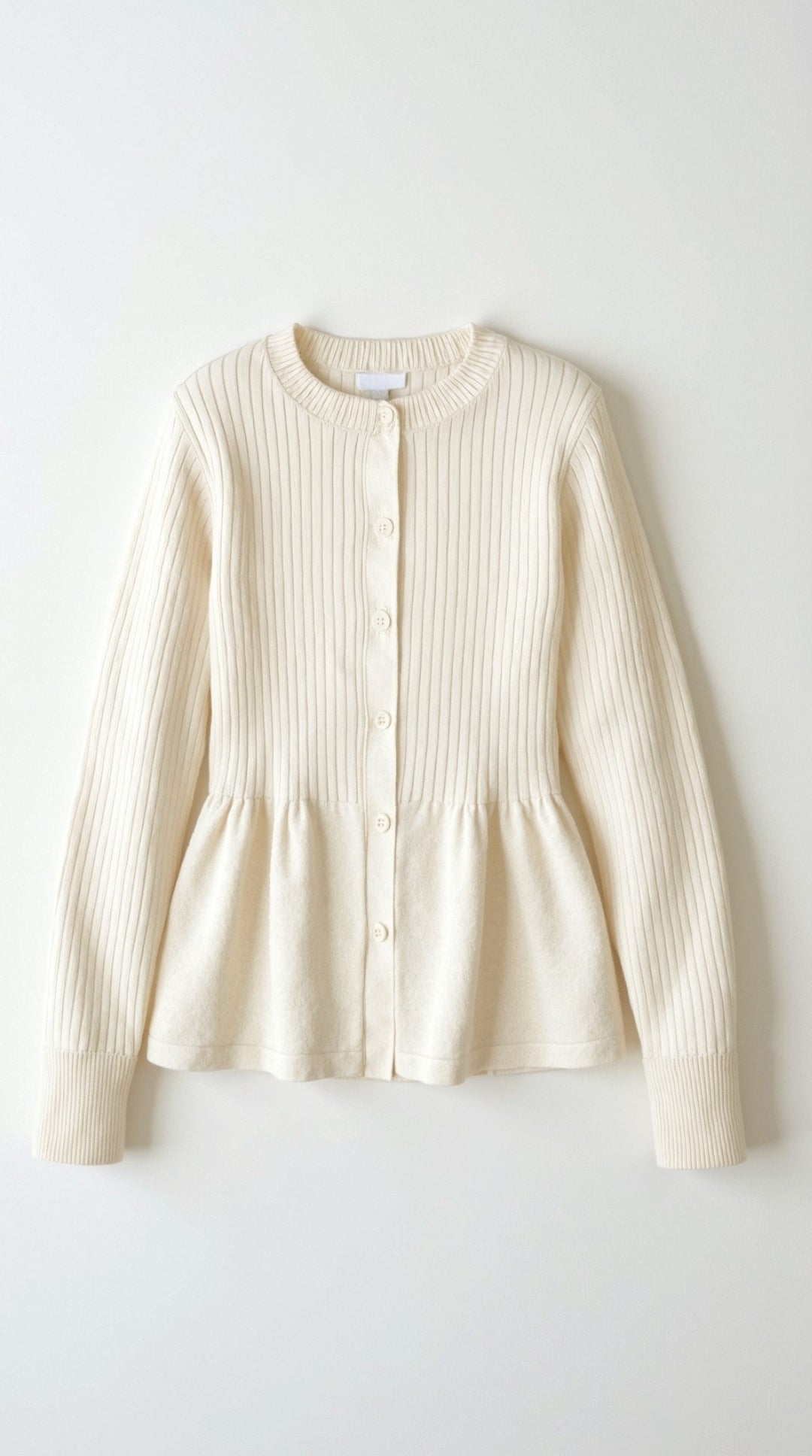Aurazio Cardigan con Bottoni a Peplo da Donna