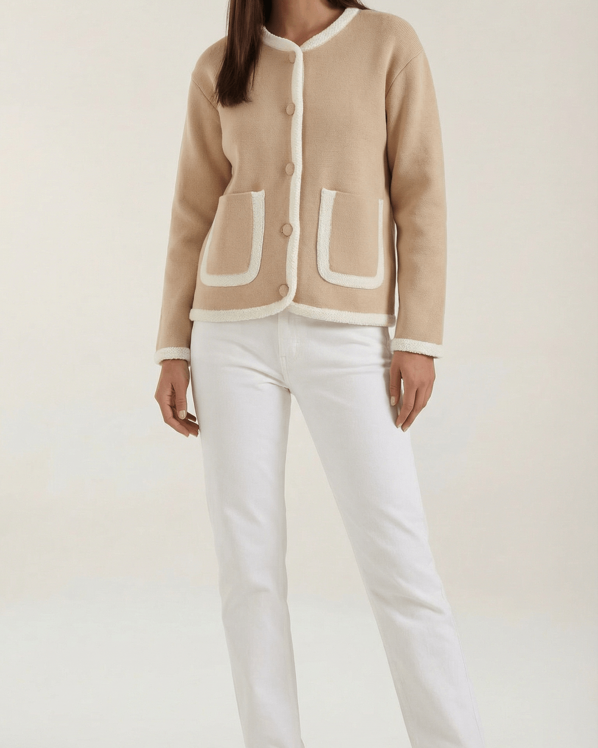 Aurazio Cardigan Classico in Maglia per Donna