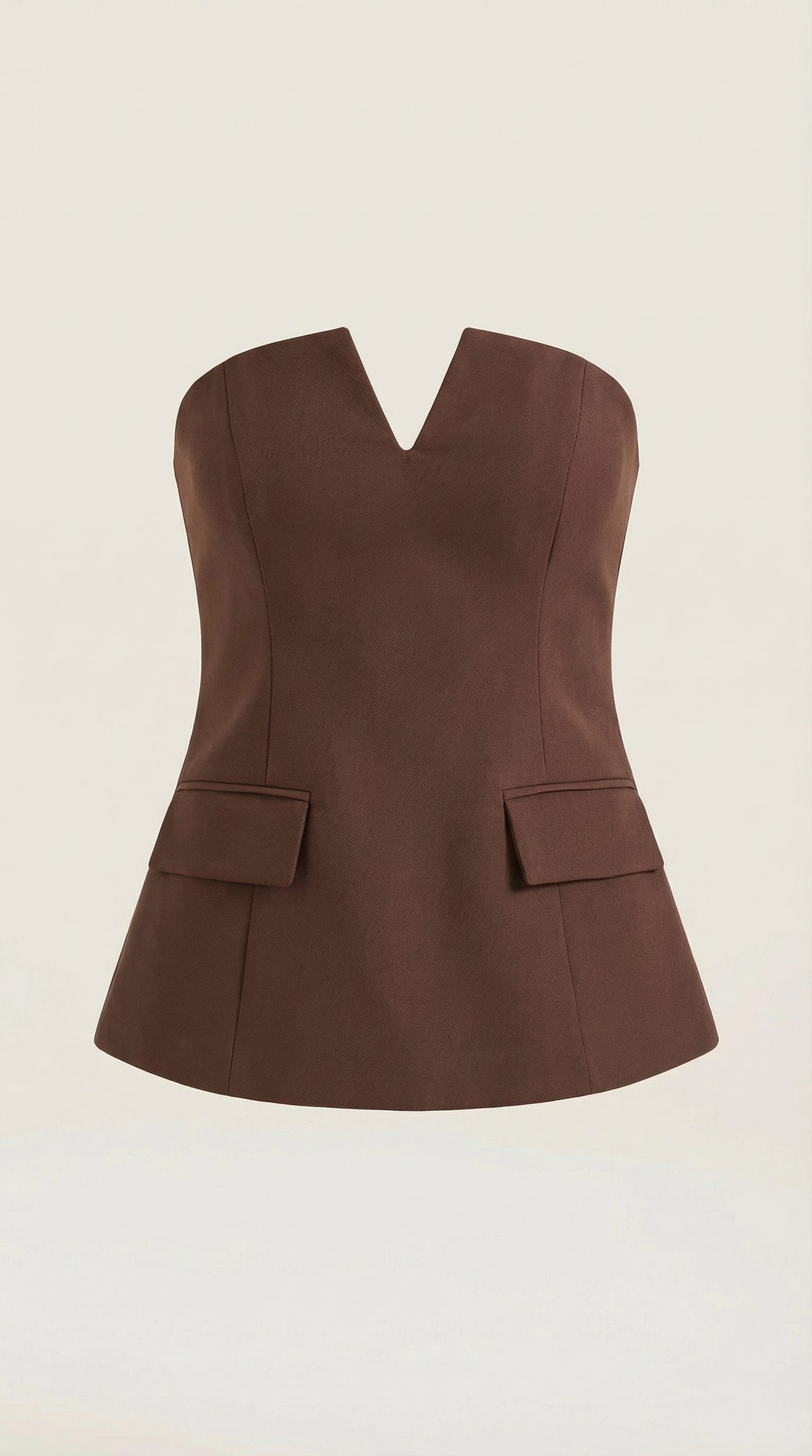 Top Donna Senza Maniche Scollo a Incavo Architettonico
