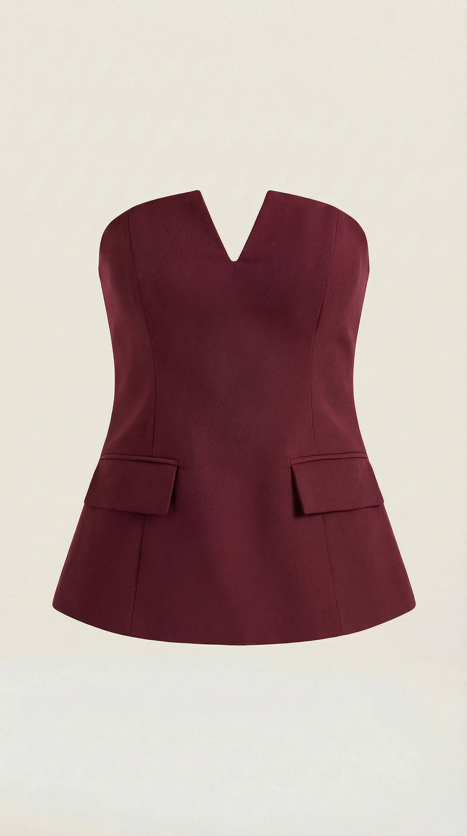 Top Donna Senza Maniche Scollo a Incavo Architettonico