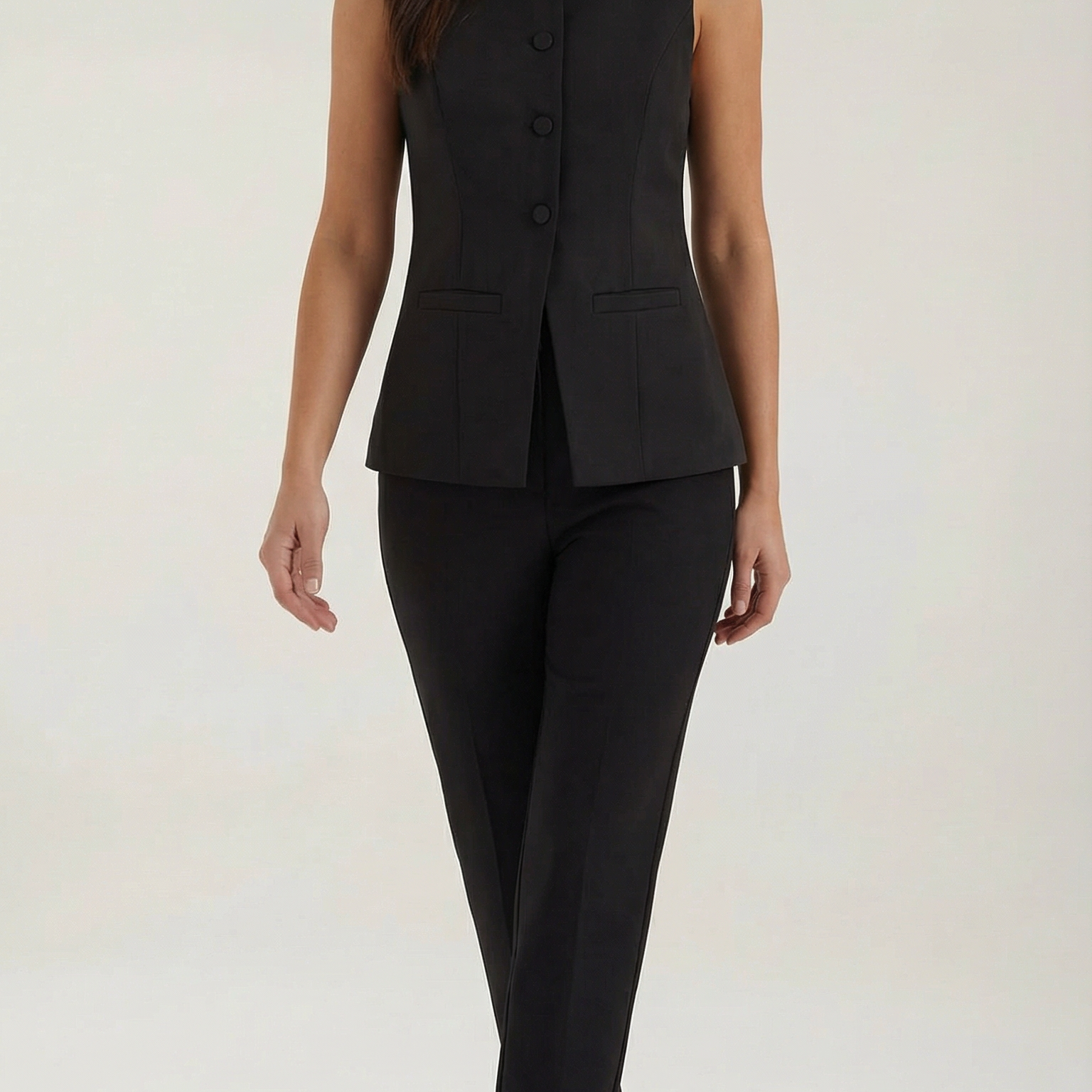 Canotta Donna con Bottoni Frontali Minimal Linea Asciutta