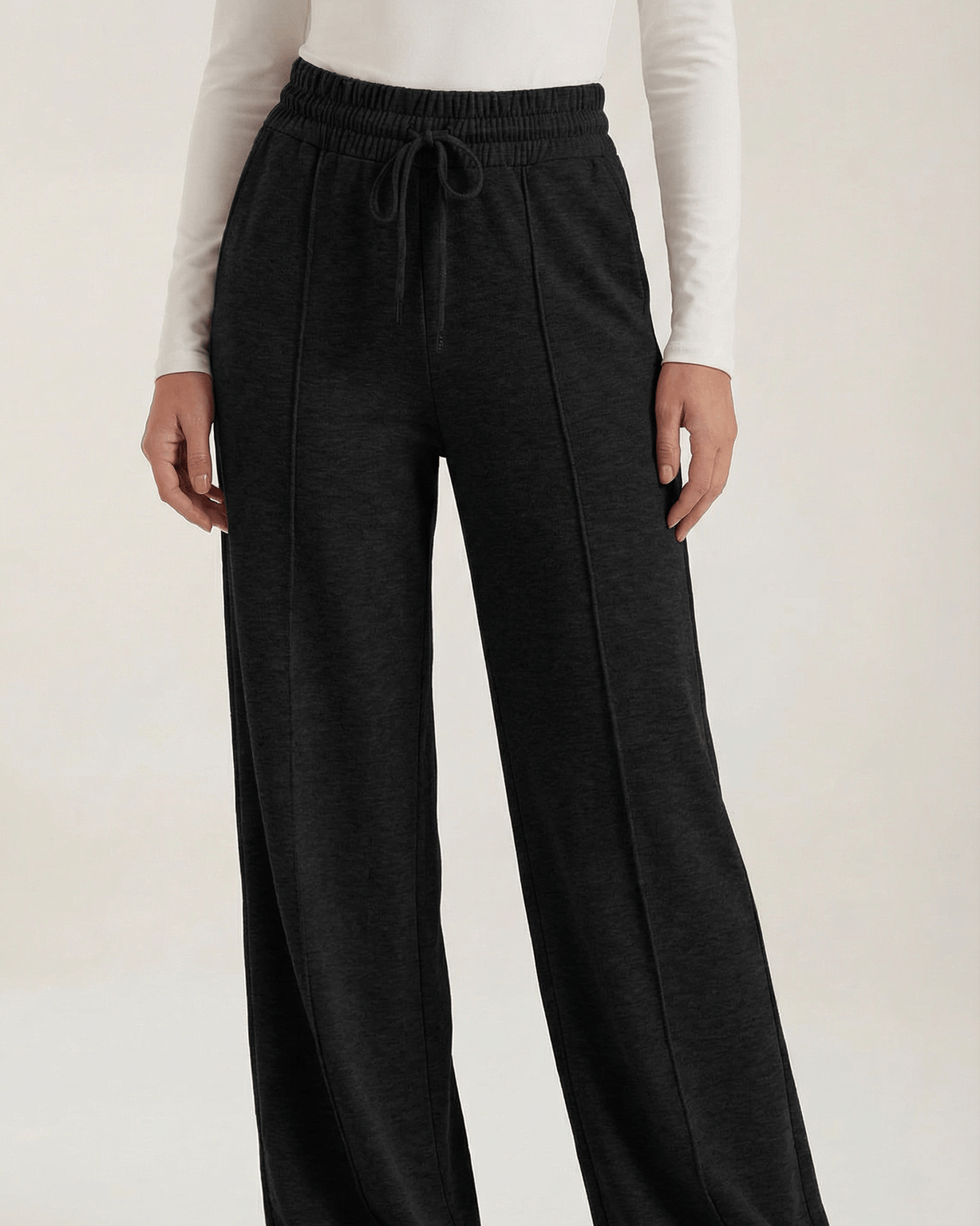 Aurazio Pantaloni a Gamba Larga con Coulisse da Donna