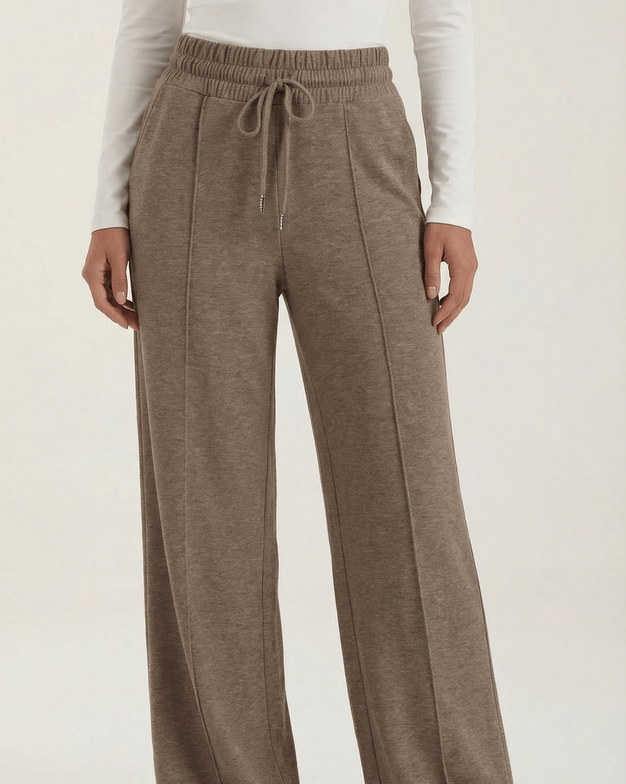 Aurazio Pantaloni a Gamba Larga con Coulisse da Donna