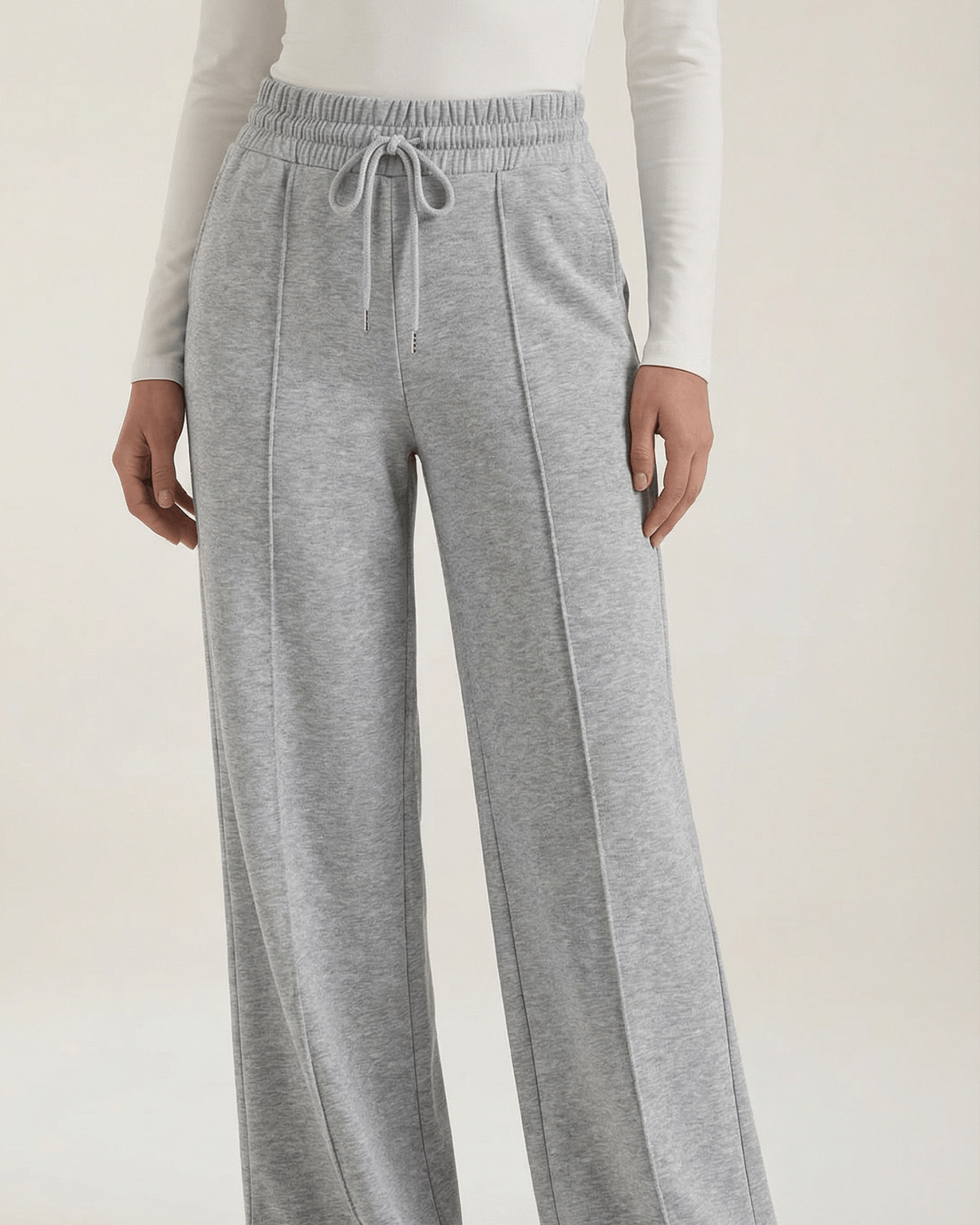 Aurazio Pantaloni a Gamba Larga con Coulisse da Donna