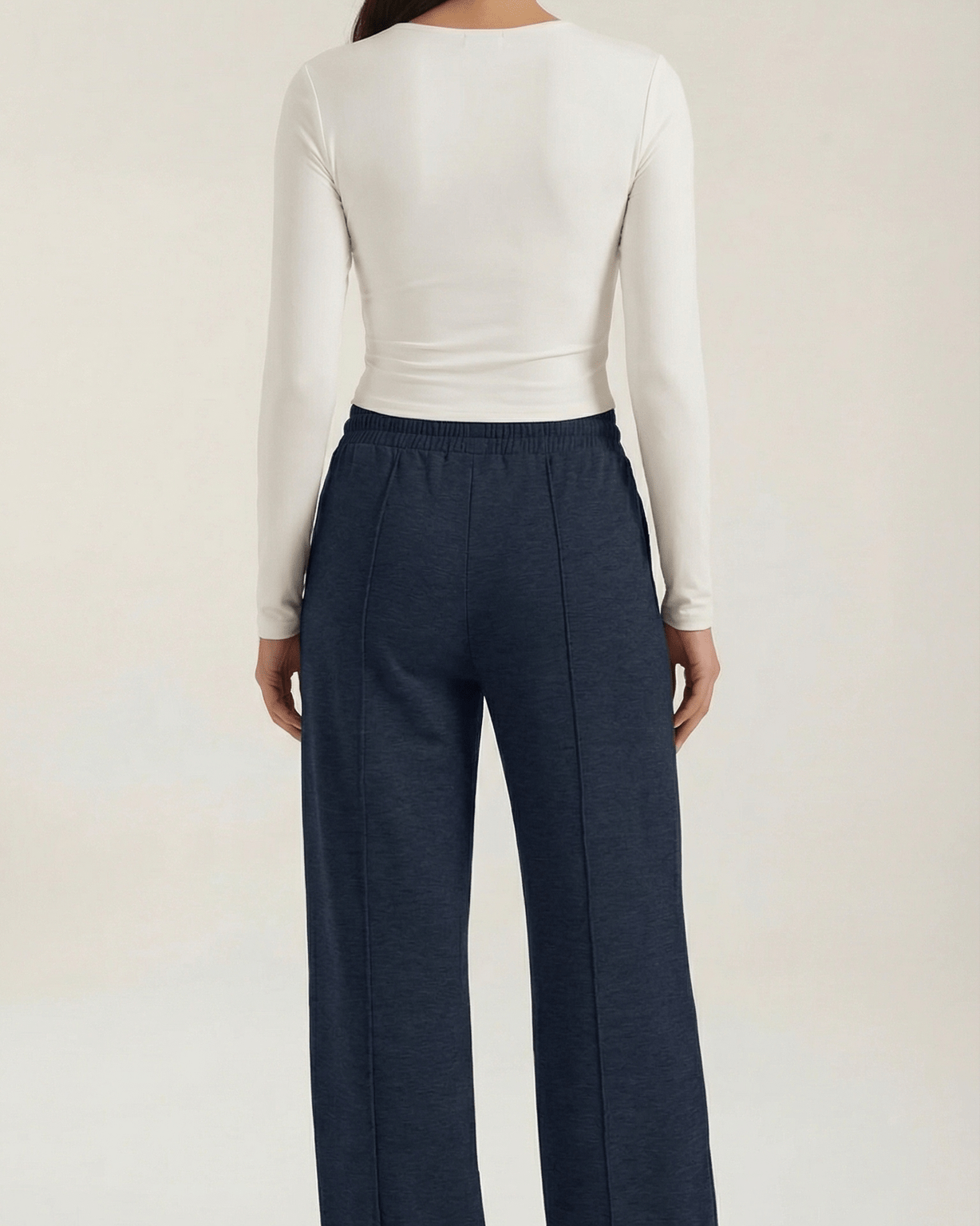 Aurazio Pantaloni a Gamba Larga con Coulisse da Donna