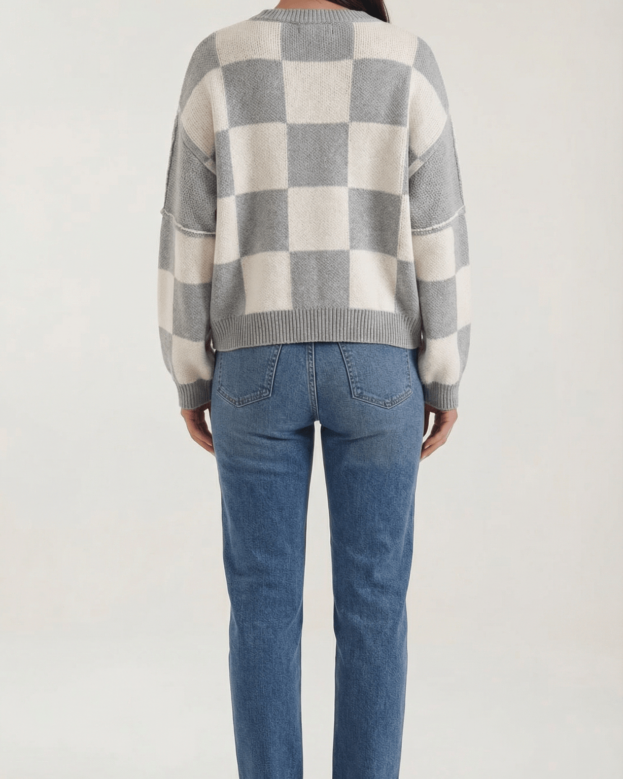 Aurazio Maglione a Quadri Checkered da Donna