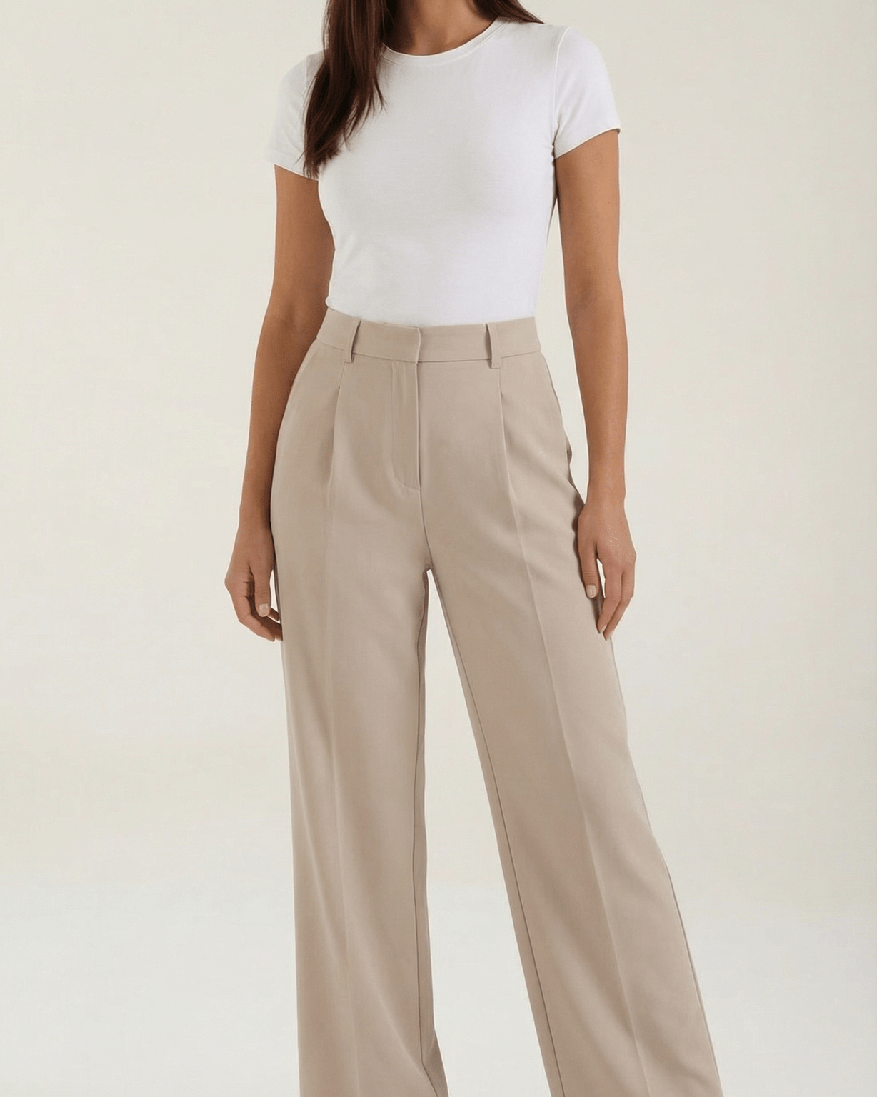 Aurazio Pantaloni a Gamba Larga Chino da Donna