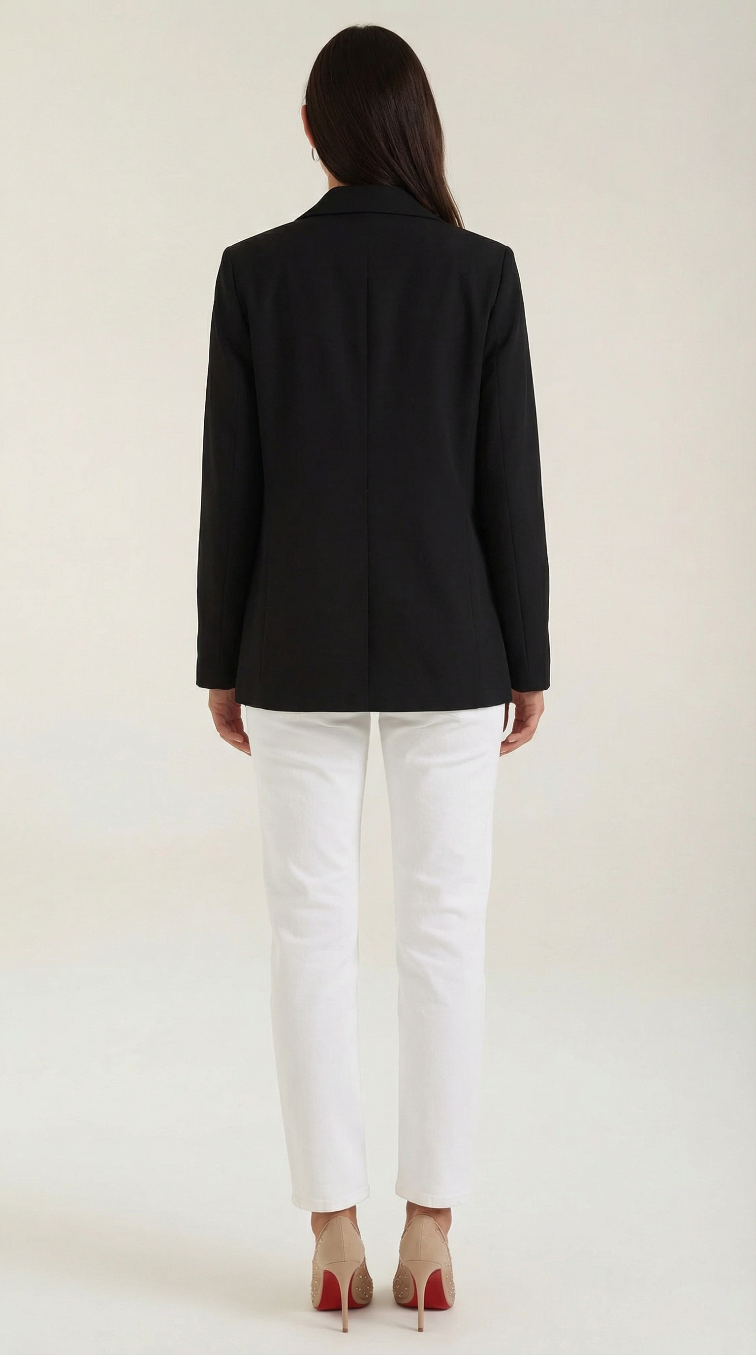 Blazer Donna Classico Longline Spalle Strutturate Sartoriale