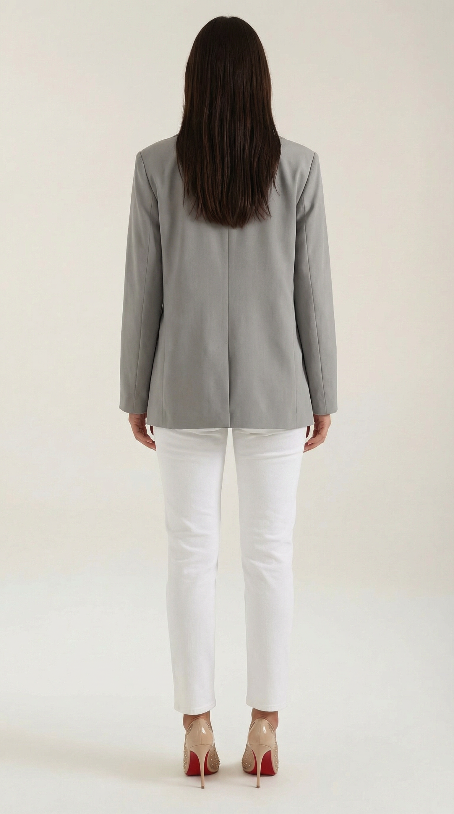 Blazer Donna Classico Longline Spalle Strutturate Sartoriale