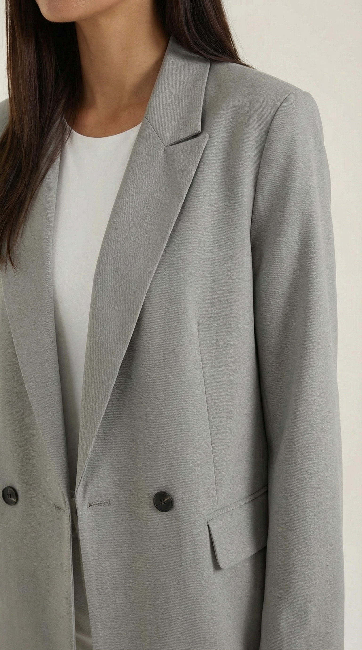 Blazer Donna Classico Longline Spalle Strutturate Sartoriale