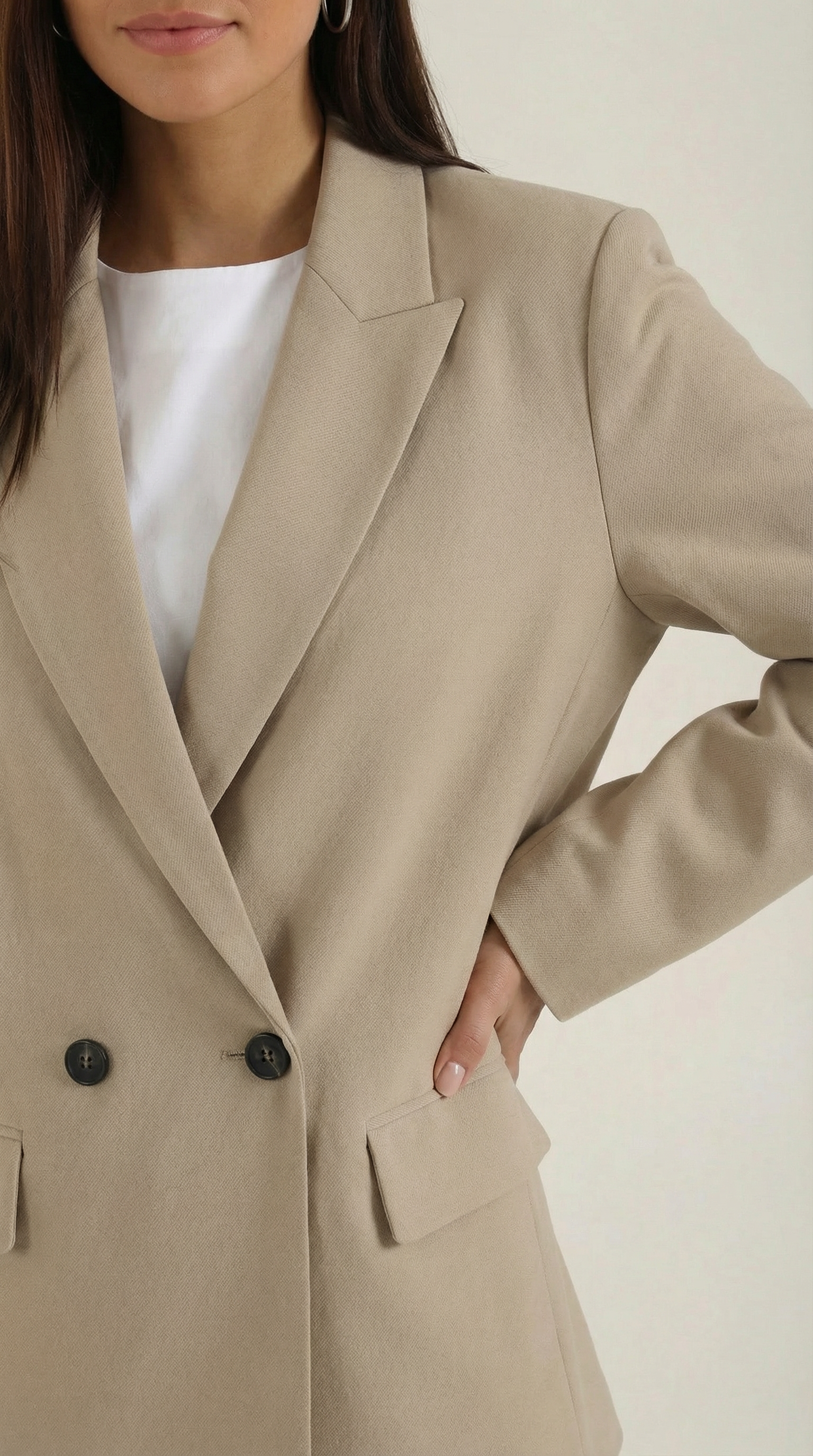 Blazer Donna Classico Longline Spalle Strutturate Sartoriale