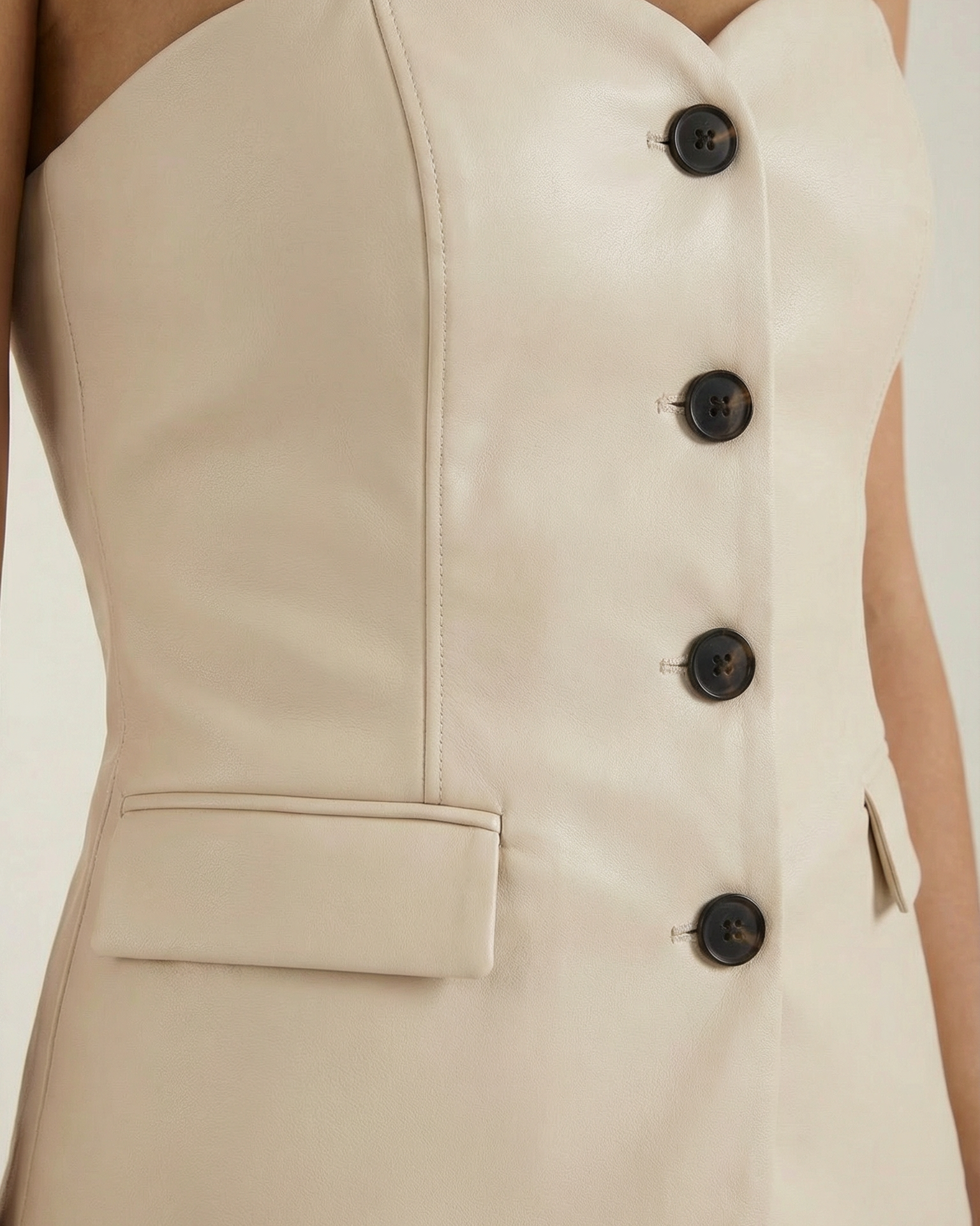 Top Blazer Donna Senza Spalline Corsetto Sartoriale
